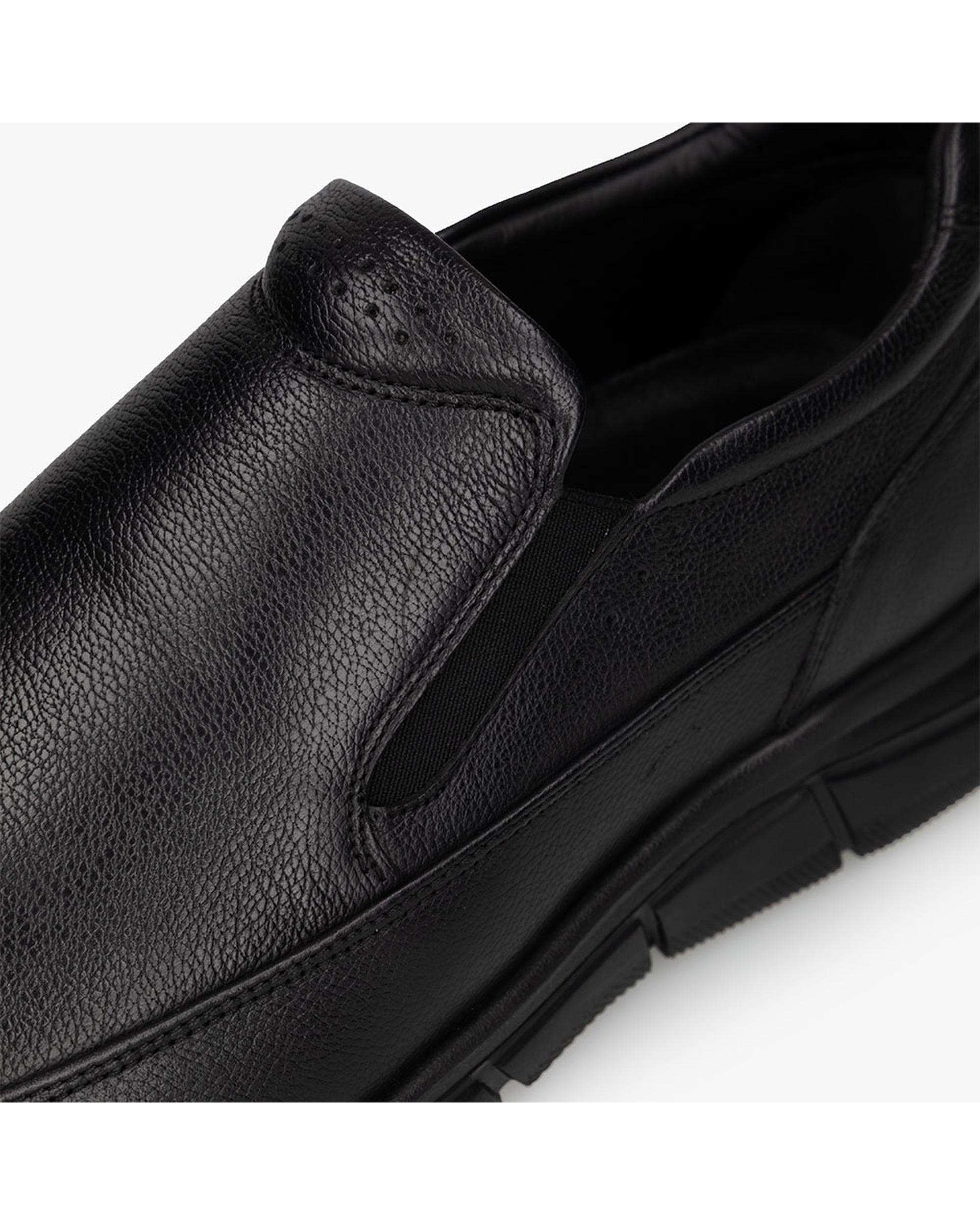 کفش چرم مردانه مشکی برتونیکس Berttonix کد K-4111