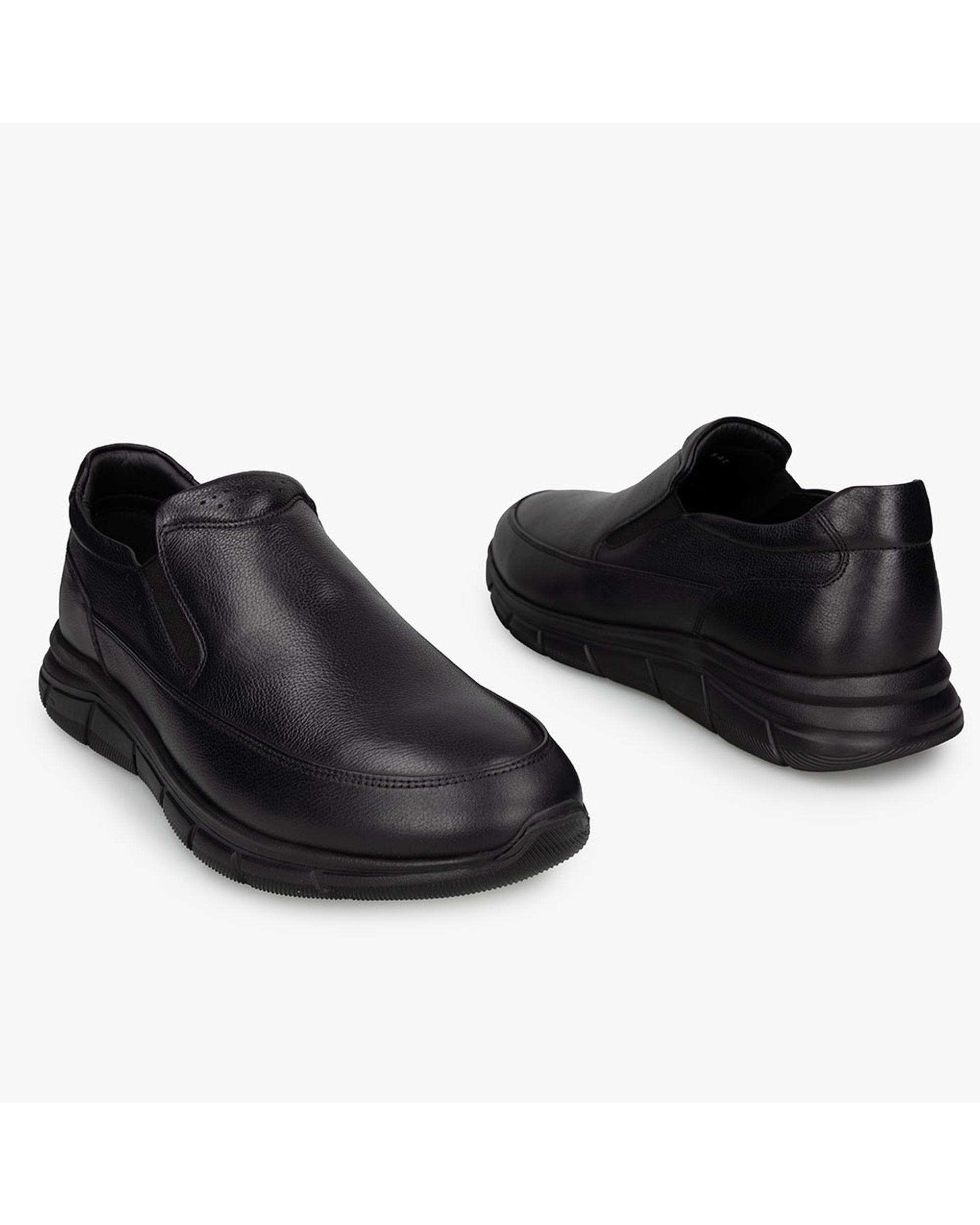 کفش چرم مردانه مشکی برتونیکس Berttonix کد K-4111
