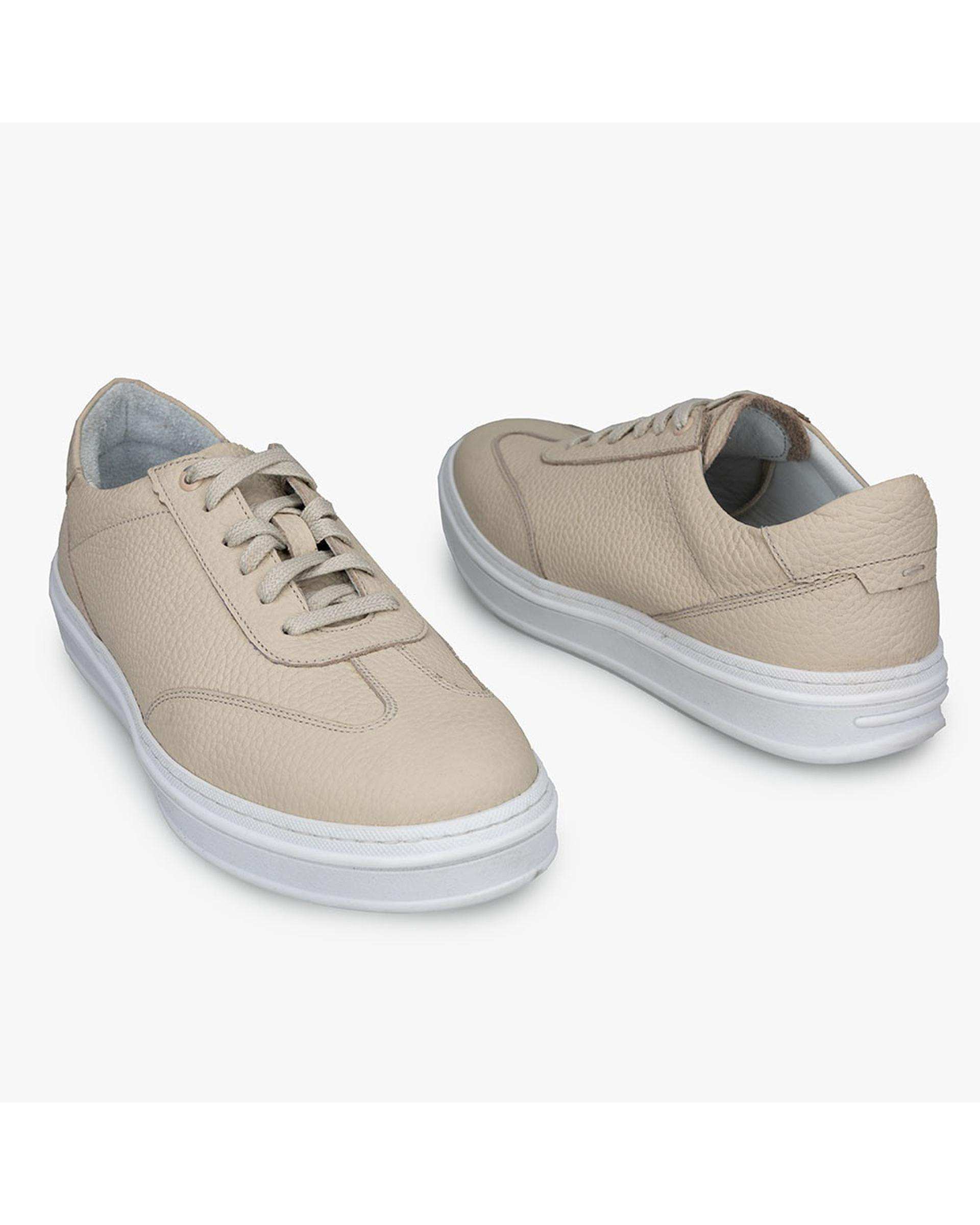 کفش چرم زنانه بژ برتونیکس Berttonix کد MT-0336