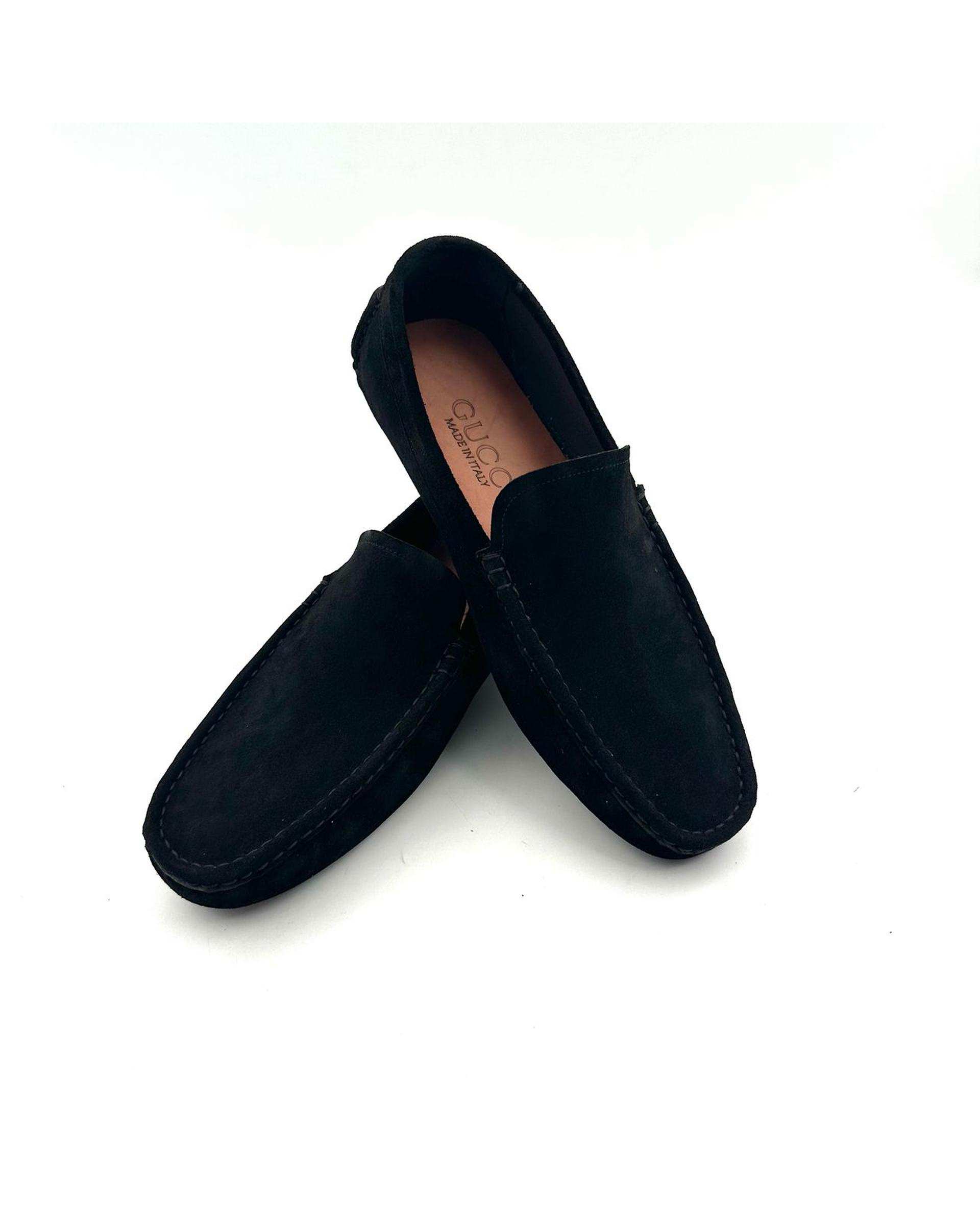 کفش کالج چرم مردانه طبی جیر مشکی چرم میخچی Mikhchi Leather مدل K1