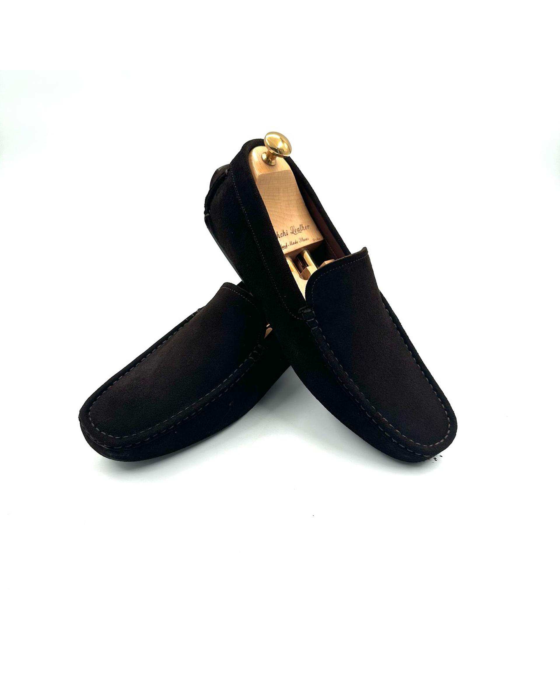 کفش کالج چرم مردانه طبی جیر قهوه ای چرم میخچی Mikhchi Leather مدل K1