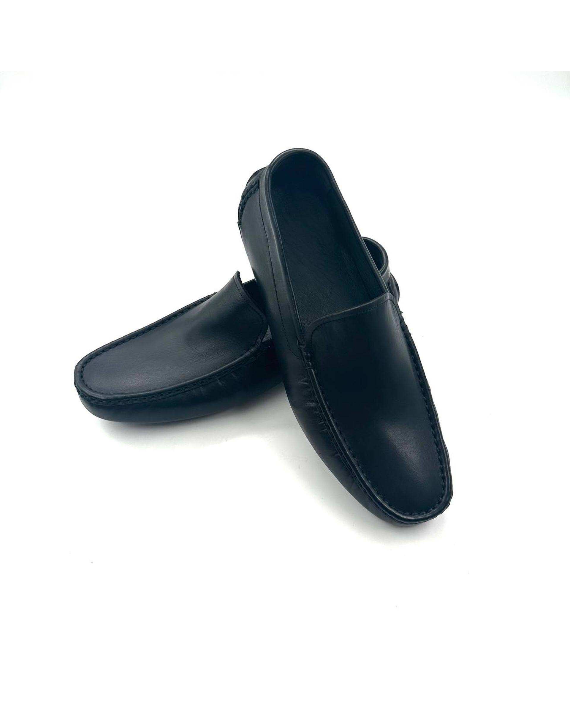 کفش کالج چرم مردانه طبی مشکی چرم میخچی Mikhchi Leather مدل K1