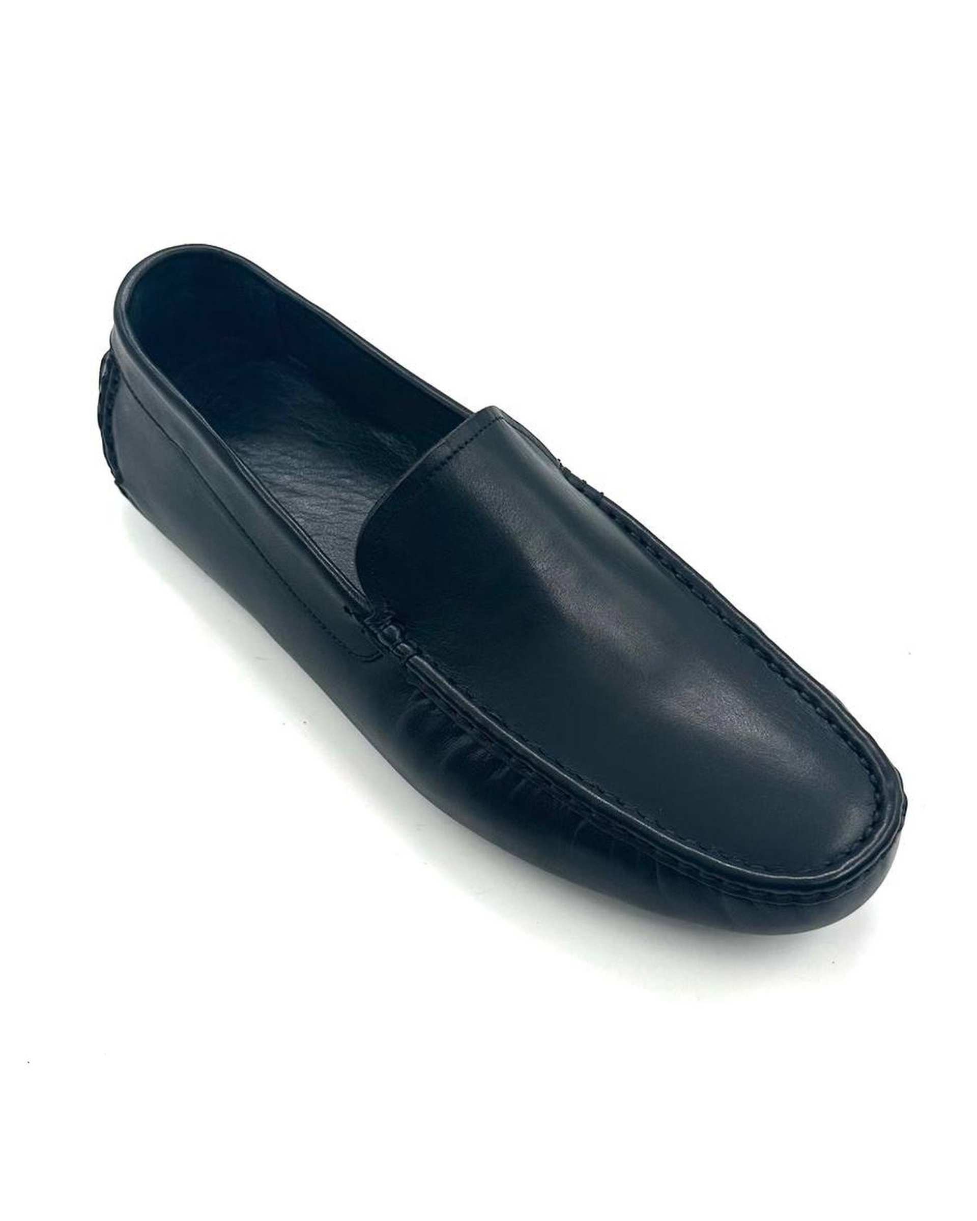 کفش کالج چرم مردانه طبی مشکی چرم میخچی Mikhchi Leather مدل K1