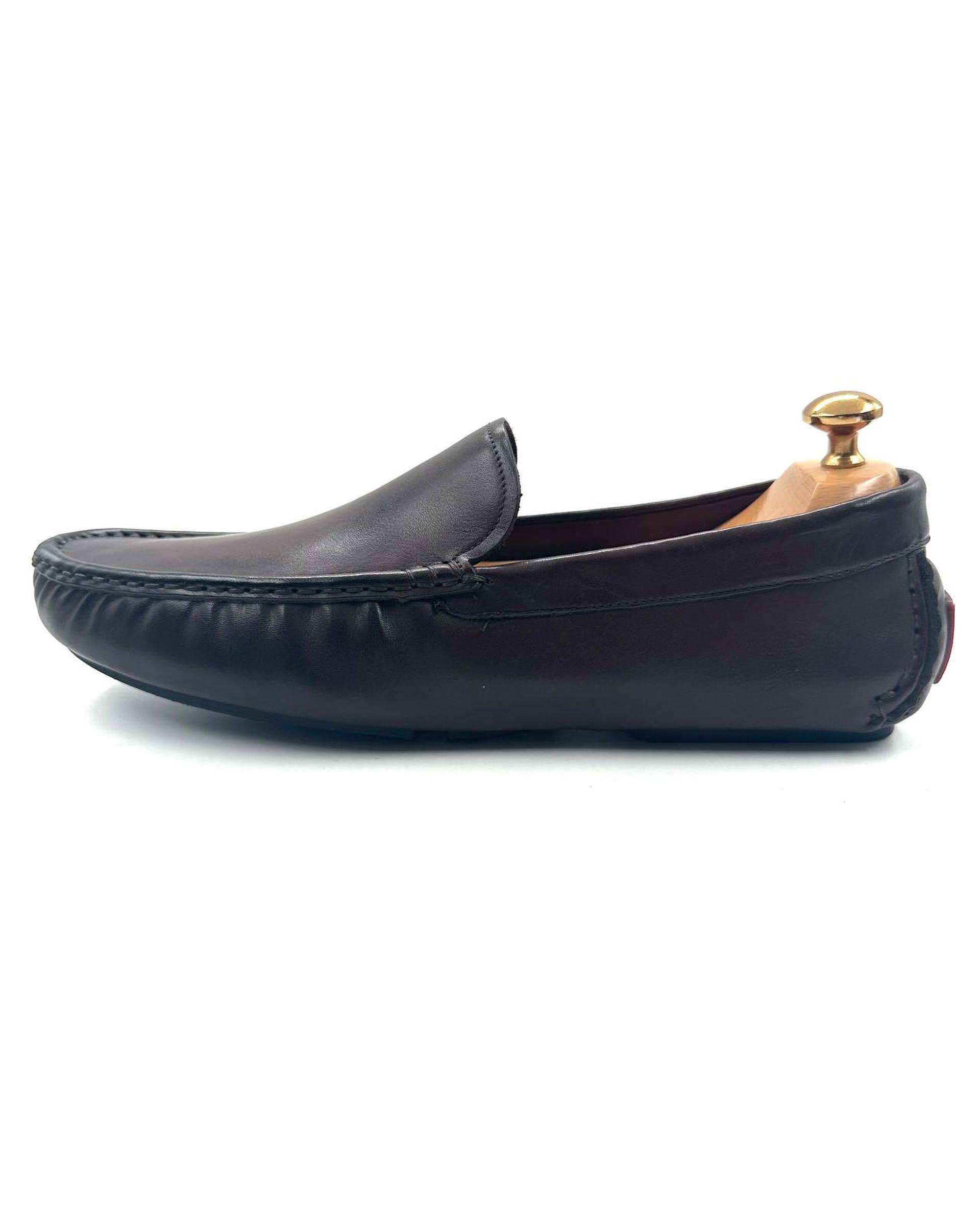 کفش کالج چرم مردانه طبی قهوه ای چرم میخچی Mikhchi Leather مدل K1