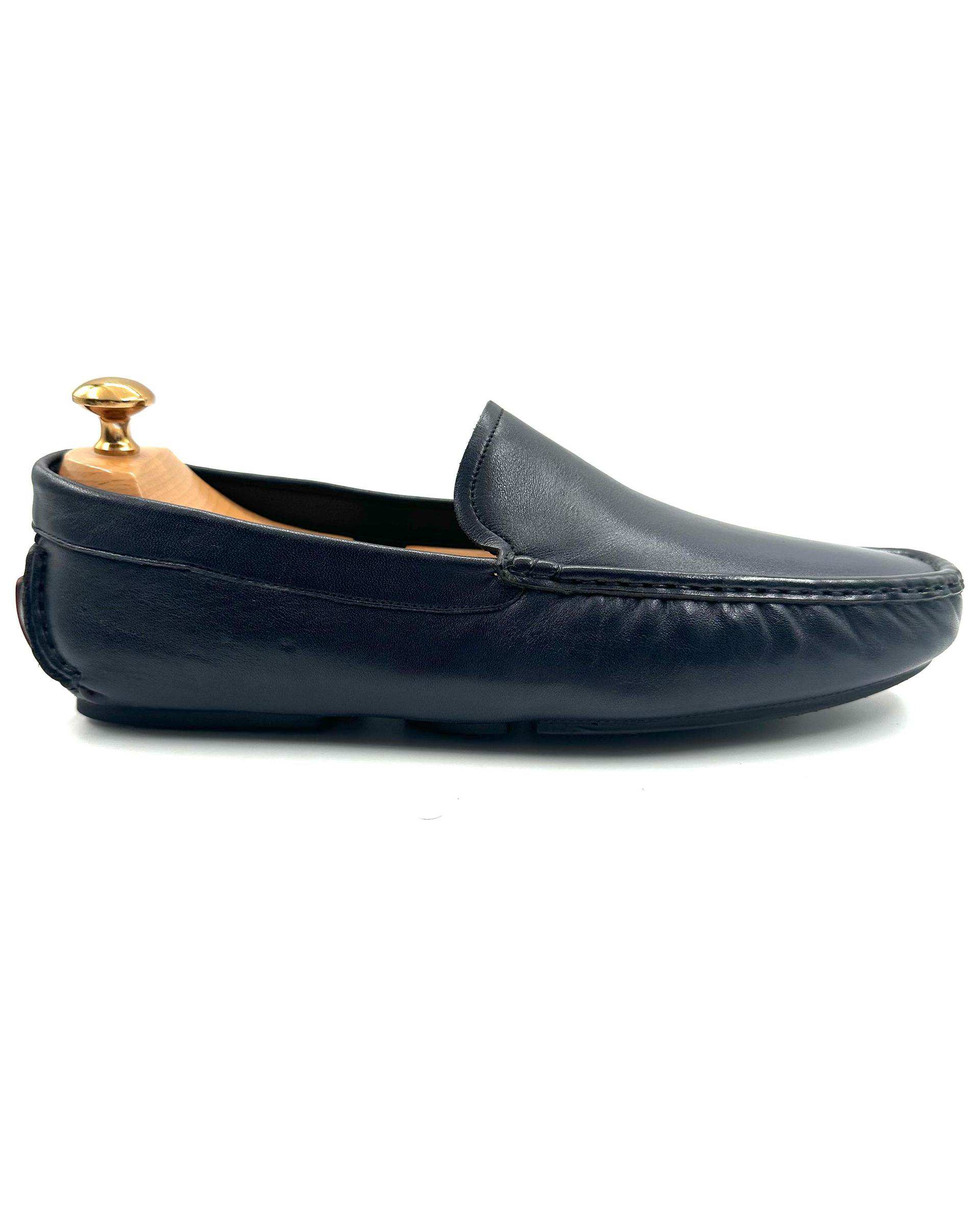 کفش کالج چرم مردانه طبی سرمه ای چرم میخچی Mikhchi Leather مدل K1