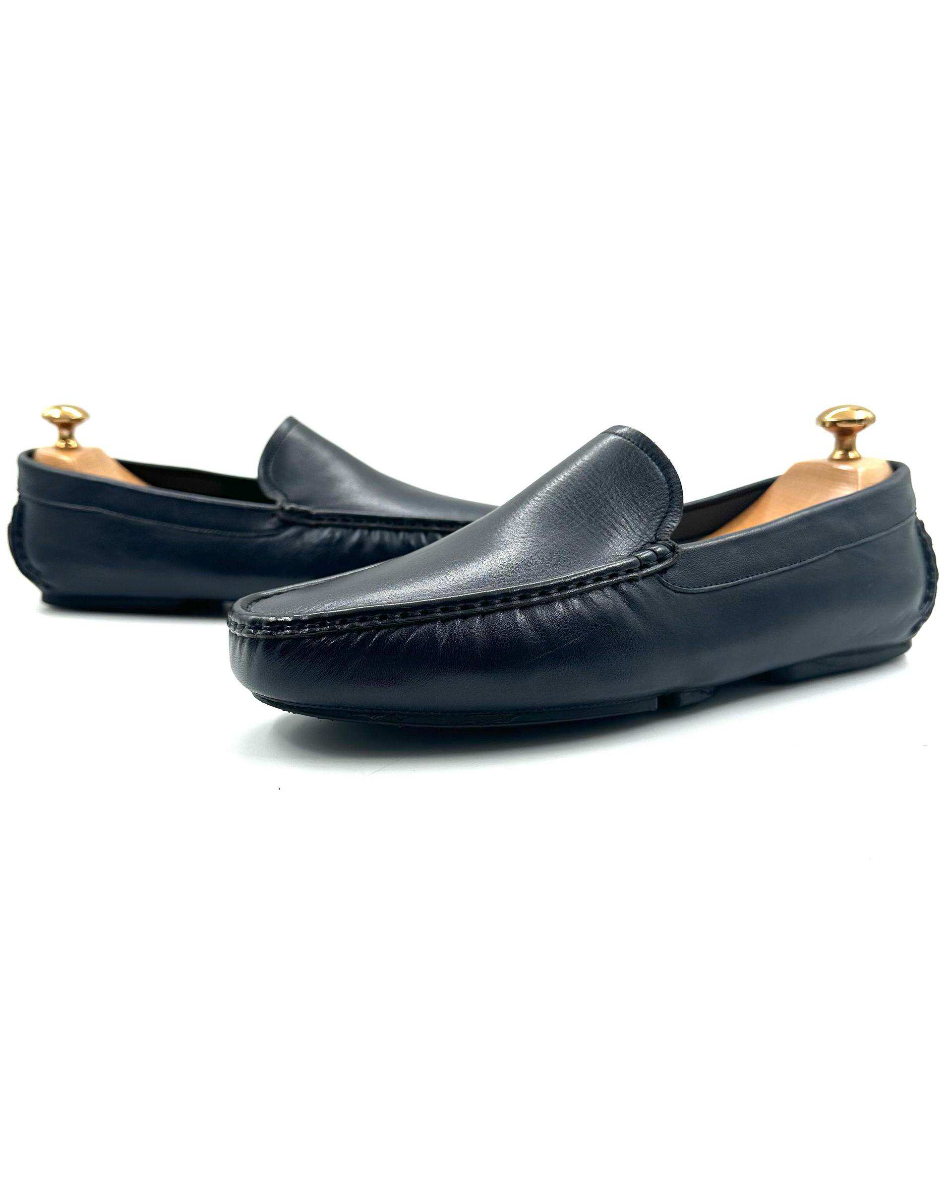کفش کالج چرم مردانه طبی سرمه ای چرم میخچی Mikhchi Leather مدل K1