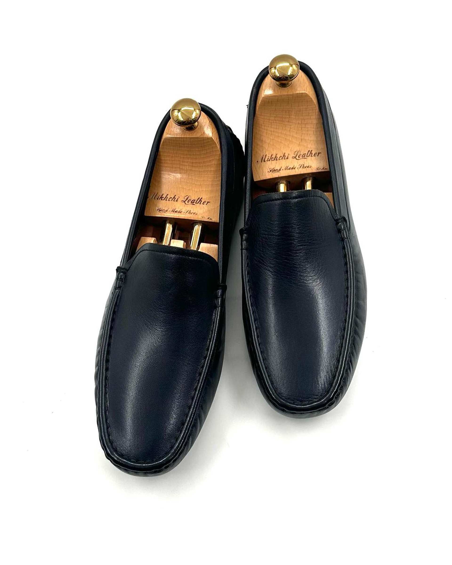کفش کالج چرم مردانه طبی سرمه ای چرم میخچی Mikhchi Leather مدل K1