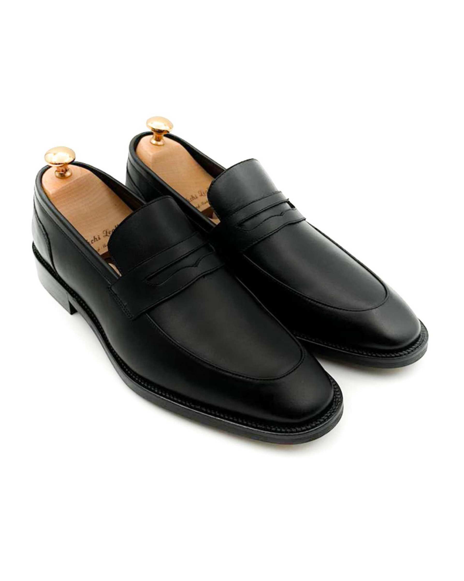 کفش چرم مردانه رسمی دست دوز مشکی چرم میخچی Mikhchi Leather مدل M101