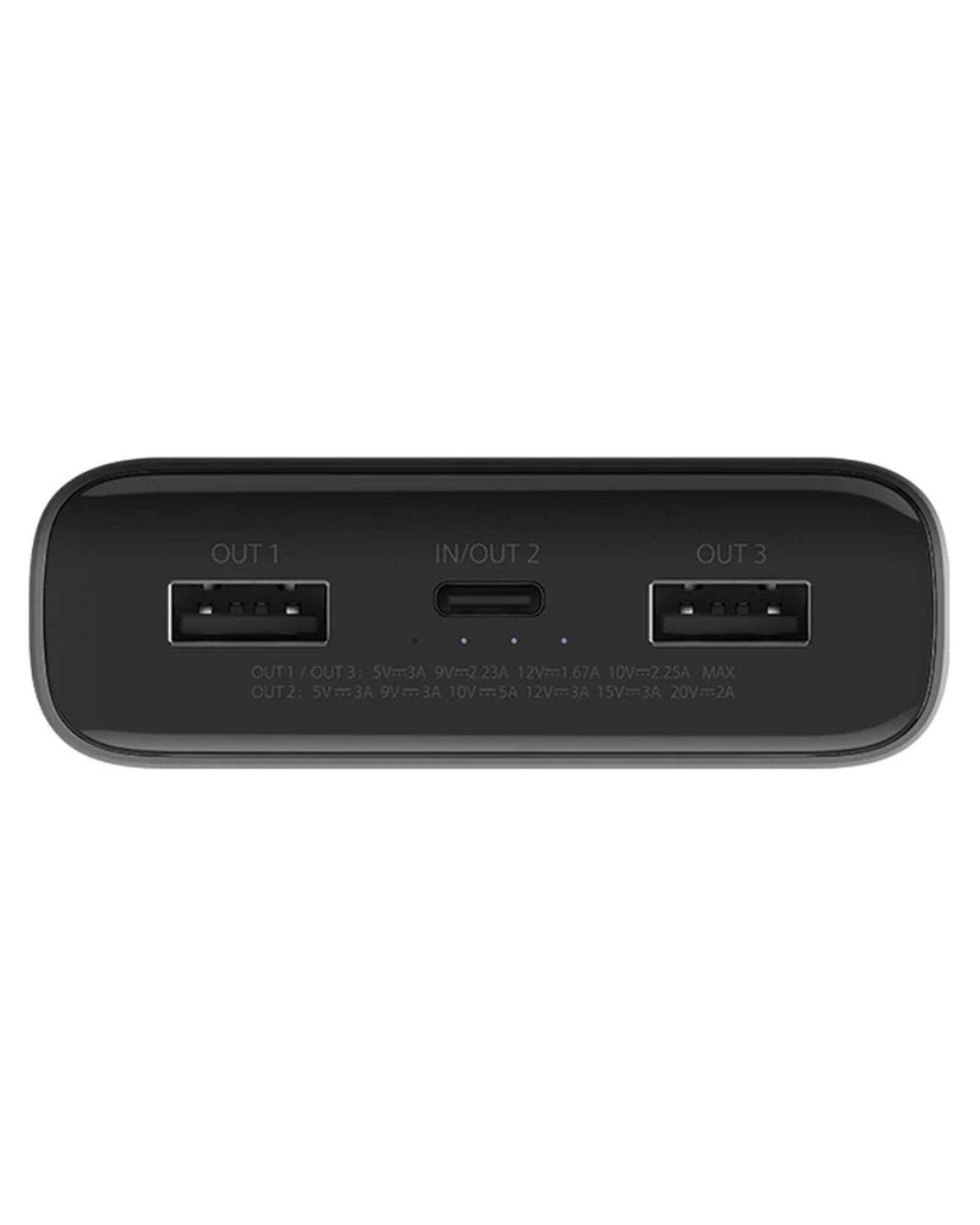 پاوربانک مشکی شیائومی Xiaomi مدل PB2050SZM ظرفیت 20000 میلی آمپر ساعت
