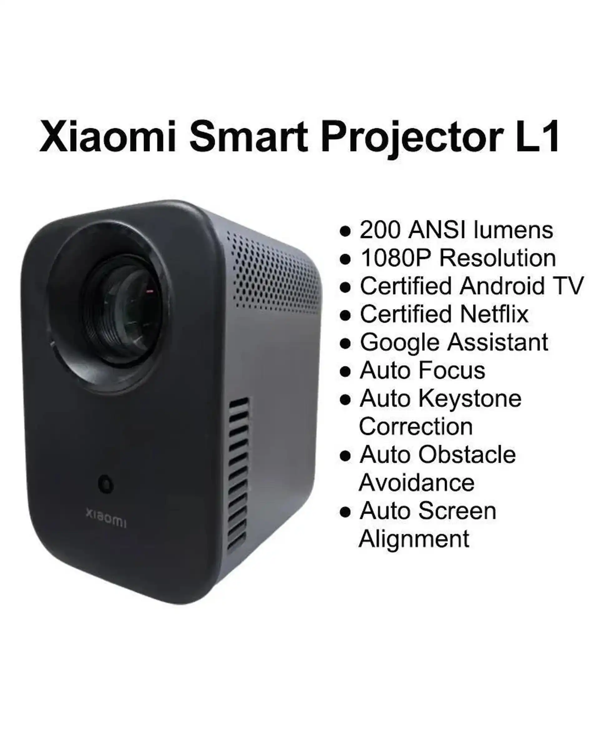 ویدئو پروژکتور مشکی شیائومی Xiaomi مدل smart projector L1