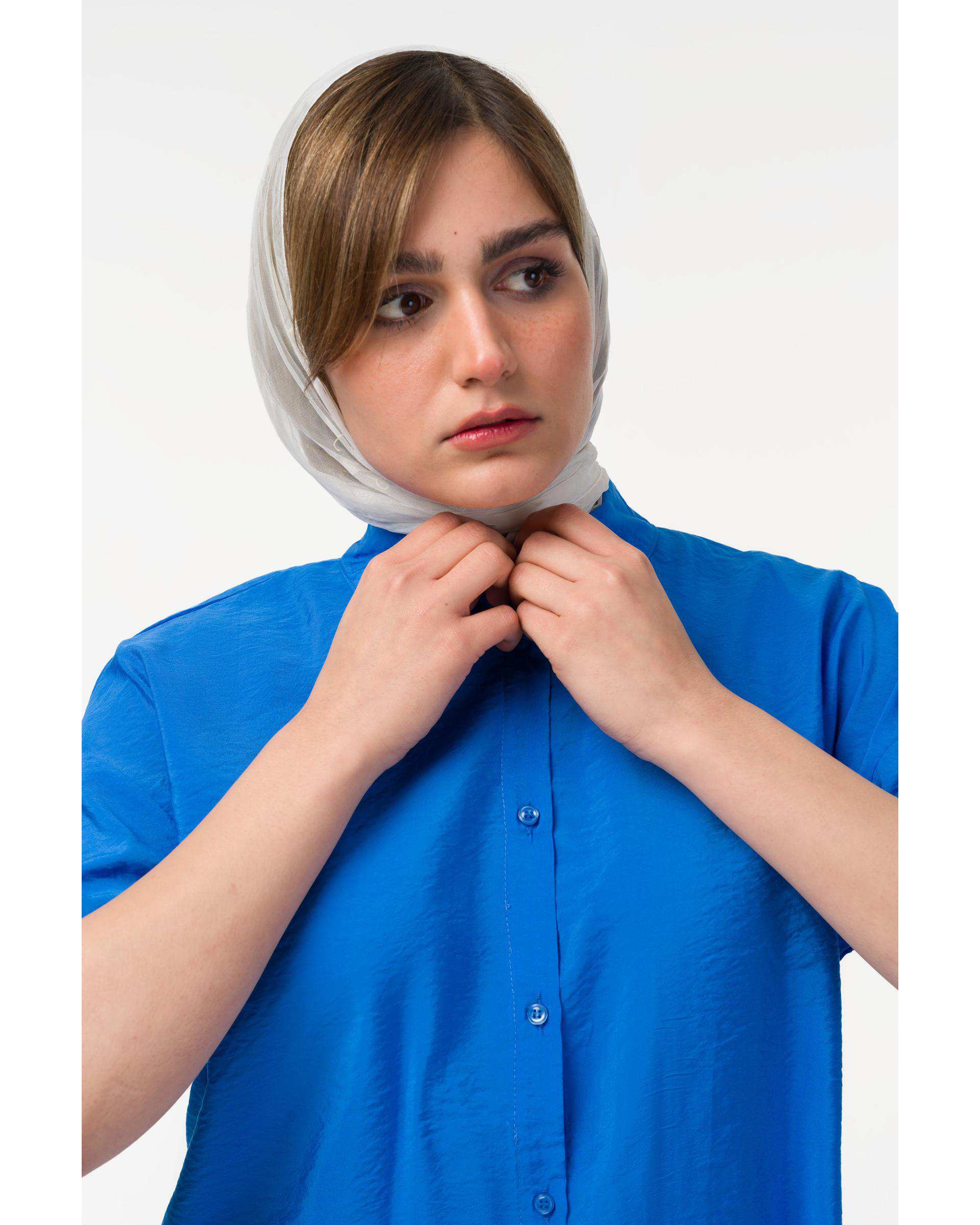 شومیز زنانه آبی نیواریا Nivarya کد 0076