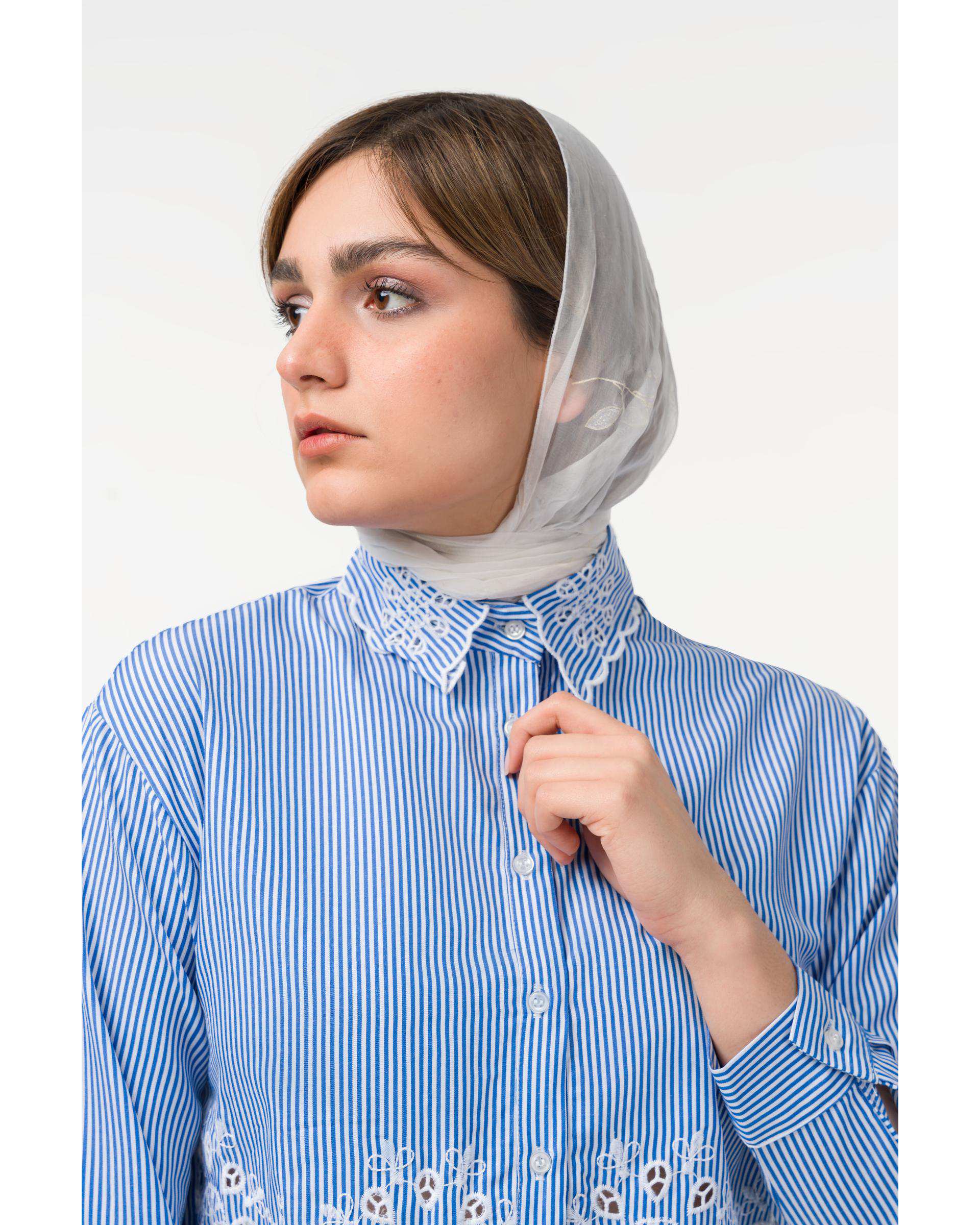 شومیز زنانه آبی نیواریا Nivarya کد 0081