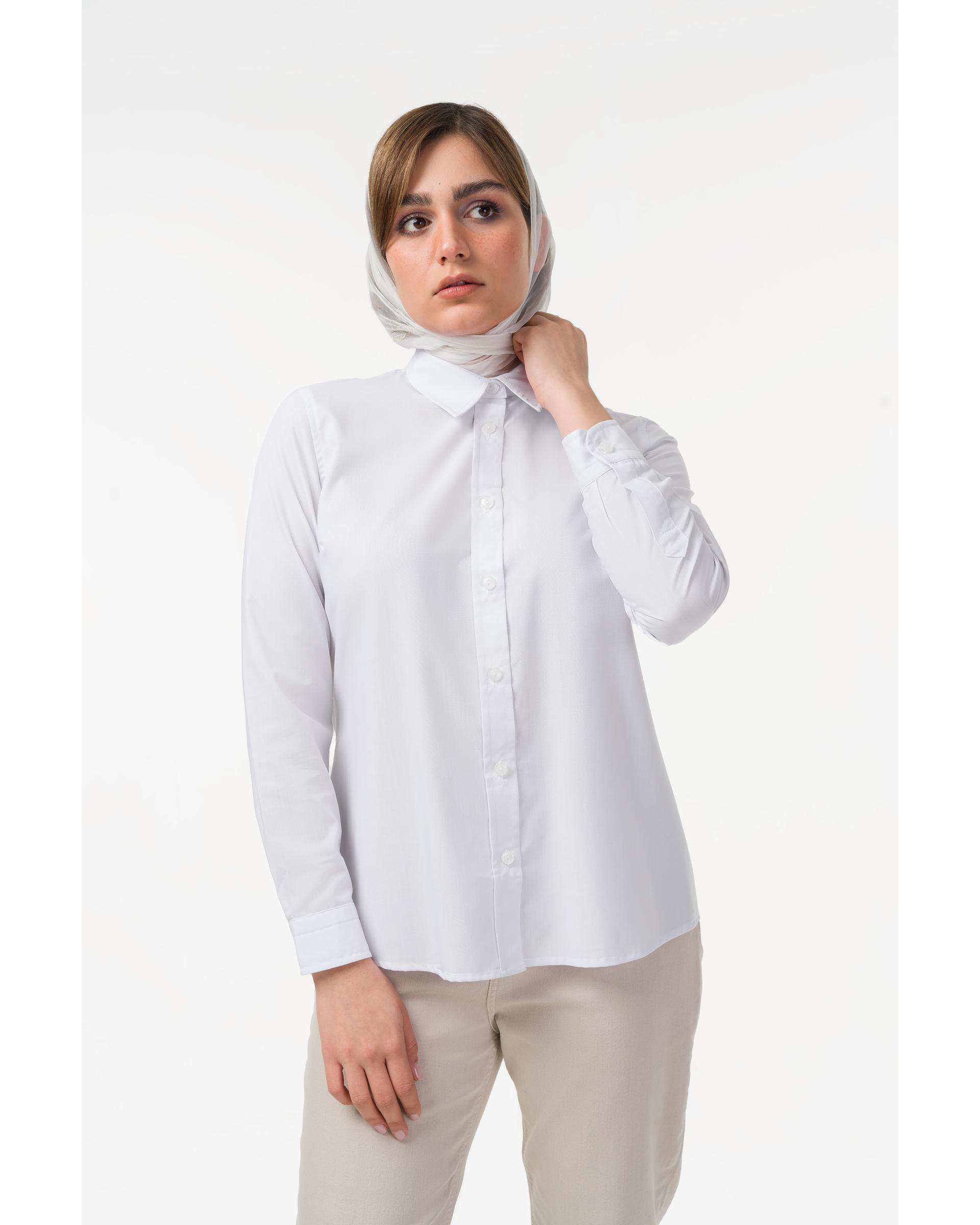 شومیز زنانه سفید نیواریا Nivarya کد 0501