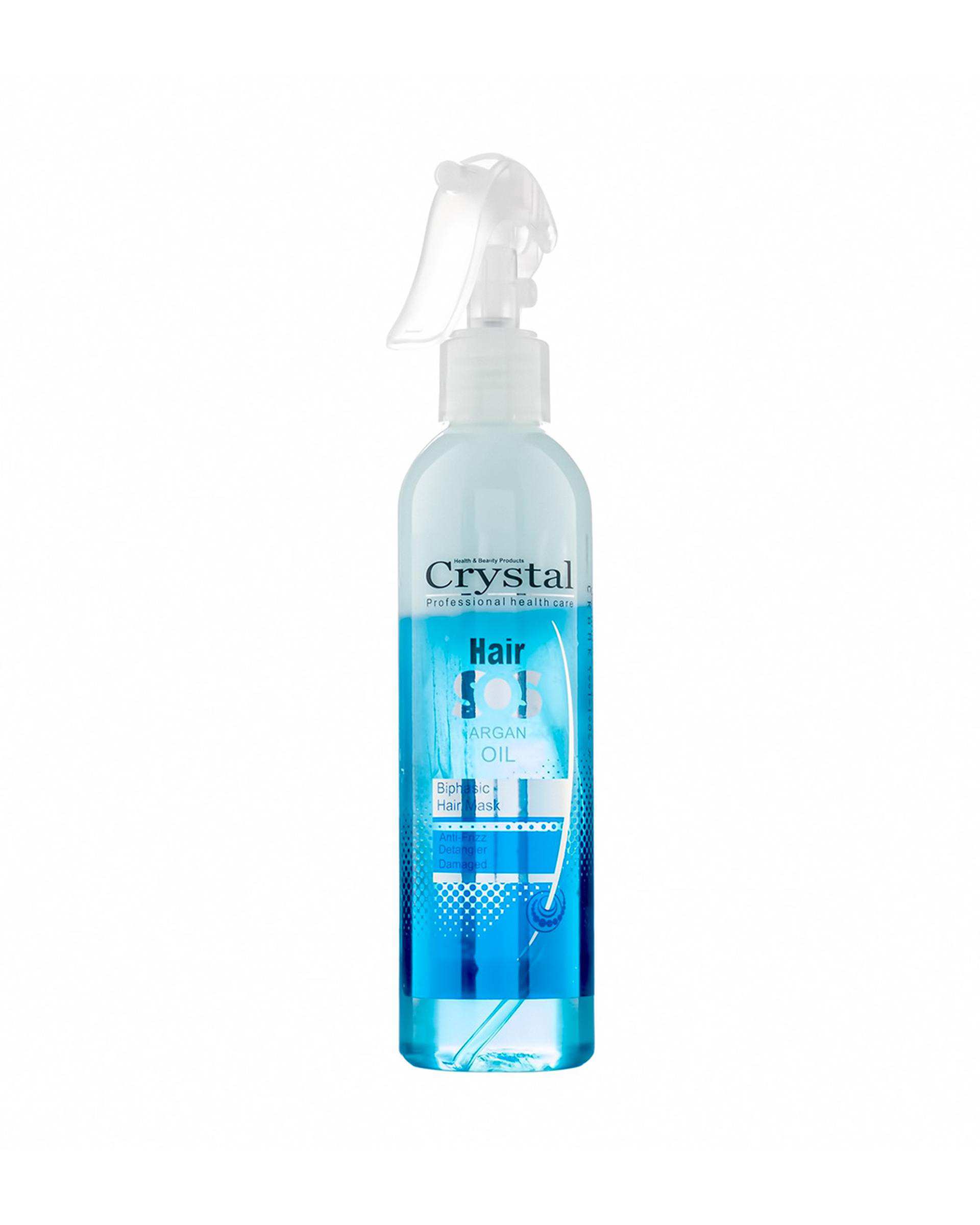 اسپری مو دو فاز کراتینه آرگان کریستال Crystal مناسب موهای رنگ شده 250ml