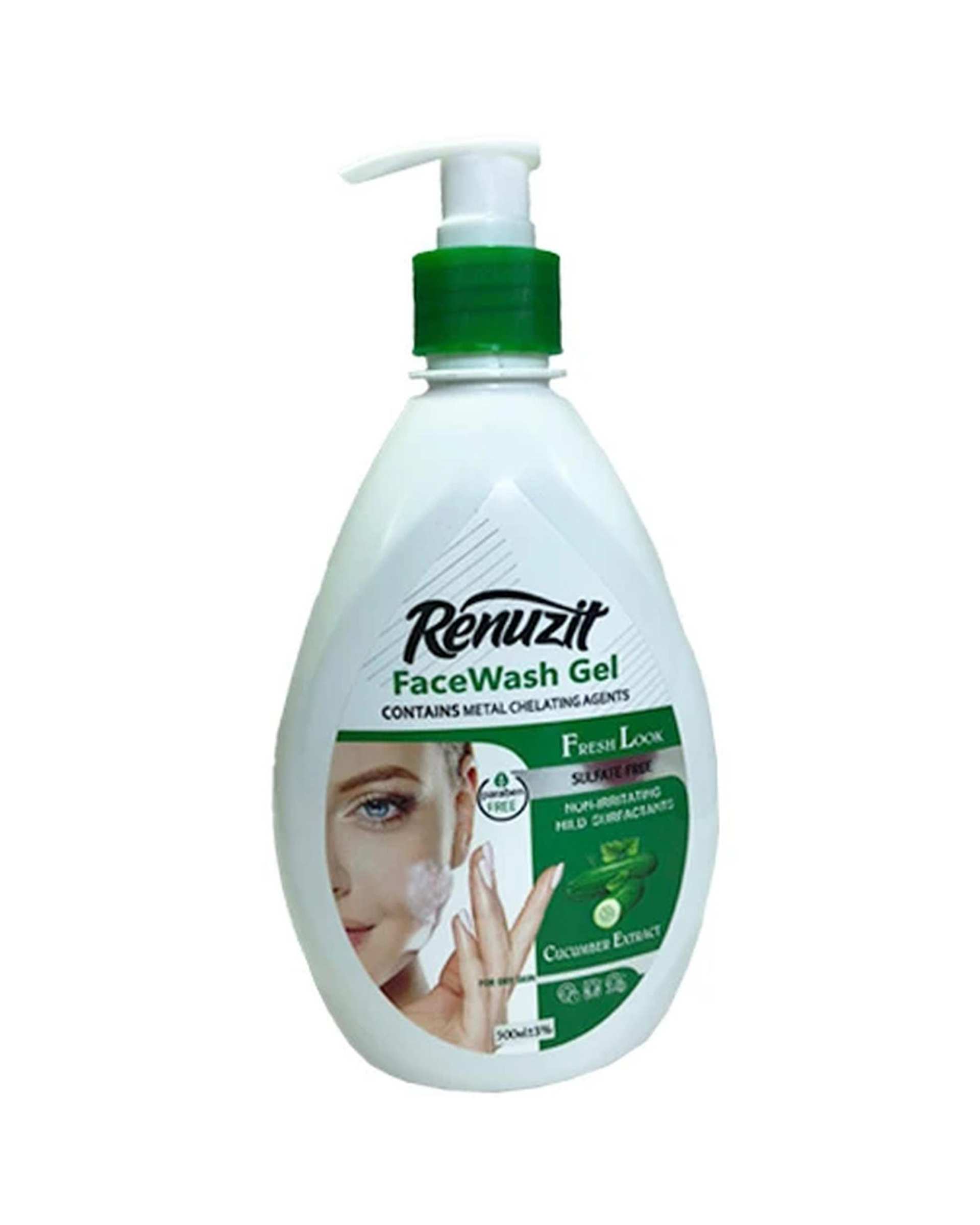 ژل شستشوی صورت رینوزیت Renuzit مناسب پوست های خشک 500ml