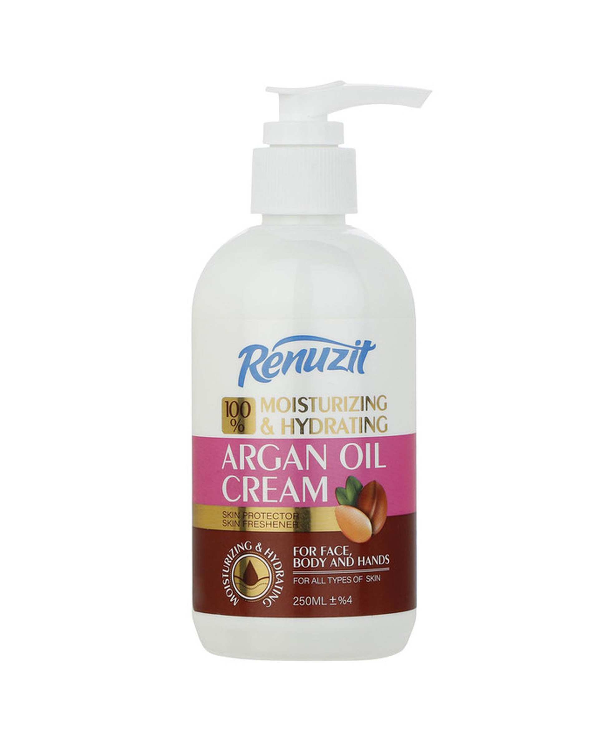 کرم آبرسان و مرطوب کننده پمپی رینوزیت Renuzit حاوی روغن آرگان 250ml