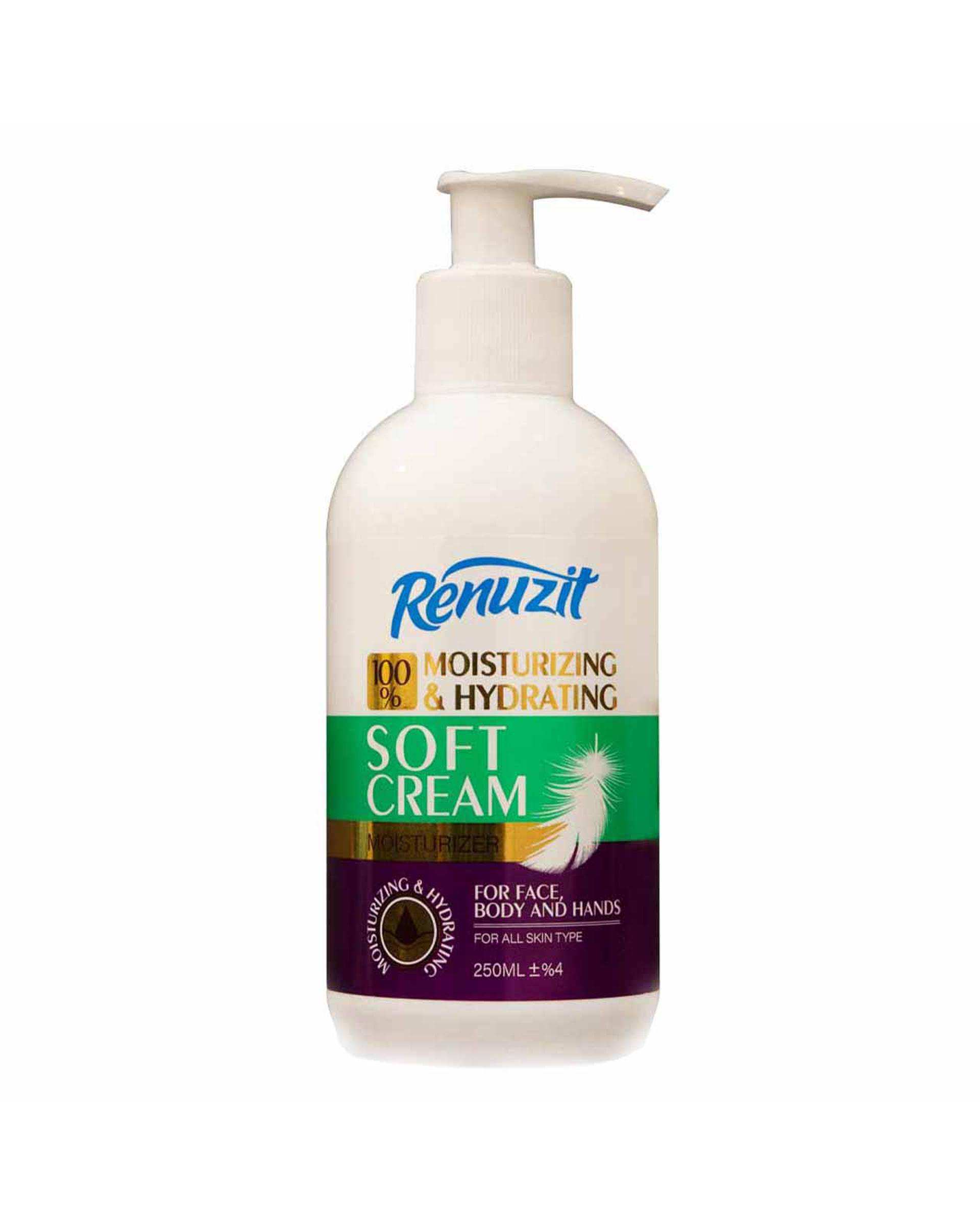کرم آبرسان و مرطوب کننده پمپی Soft رینوزیت Renuzit حجم 250ml