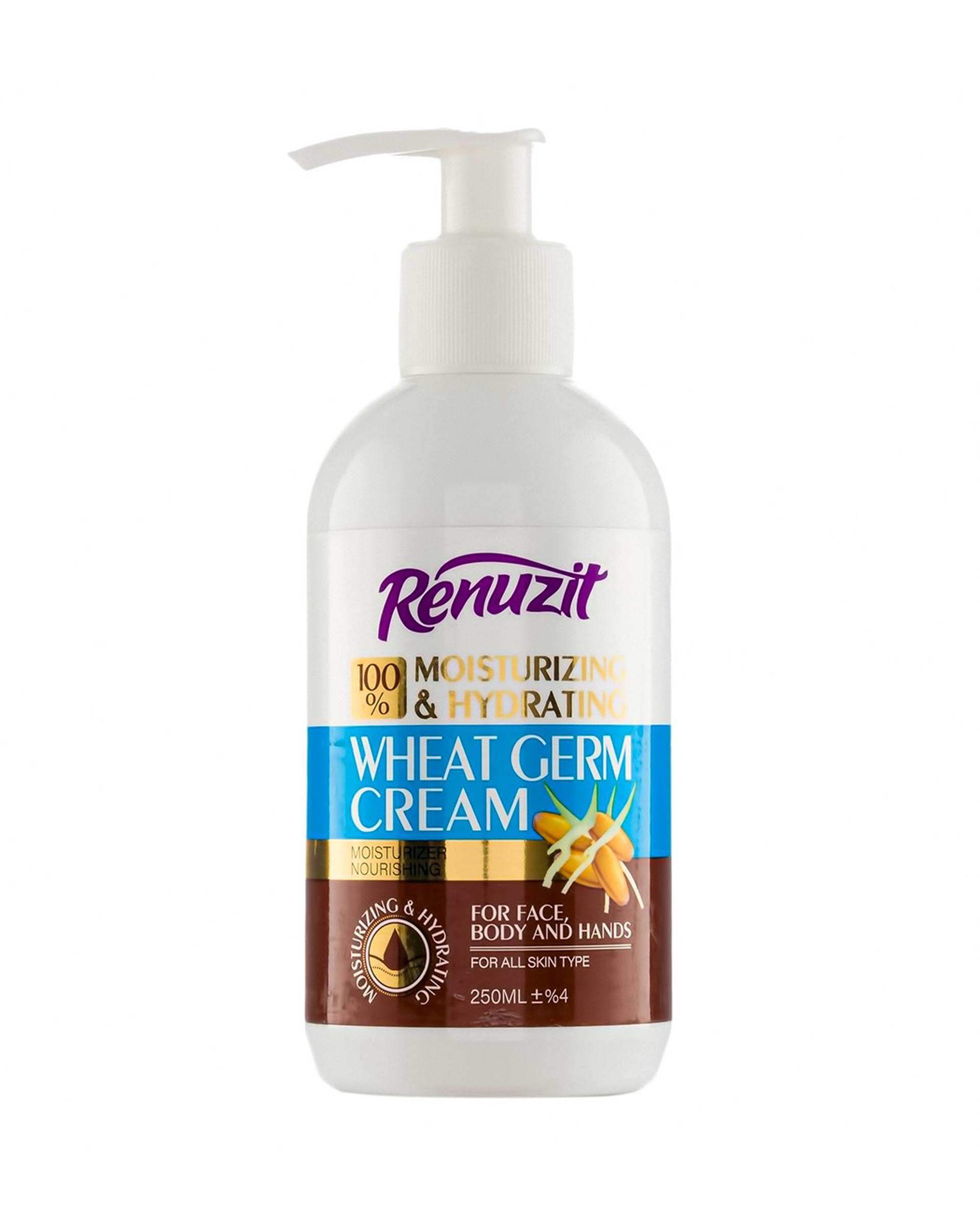 کرم آبرسان و مرطوب کننده پمپی رینوزیت Renuzit حاوی عصاره جوانه گندم 250ml