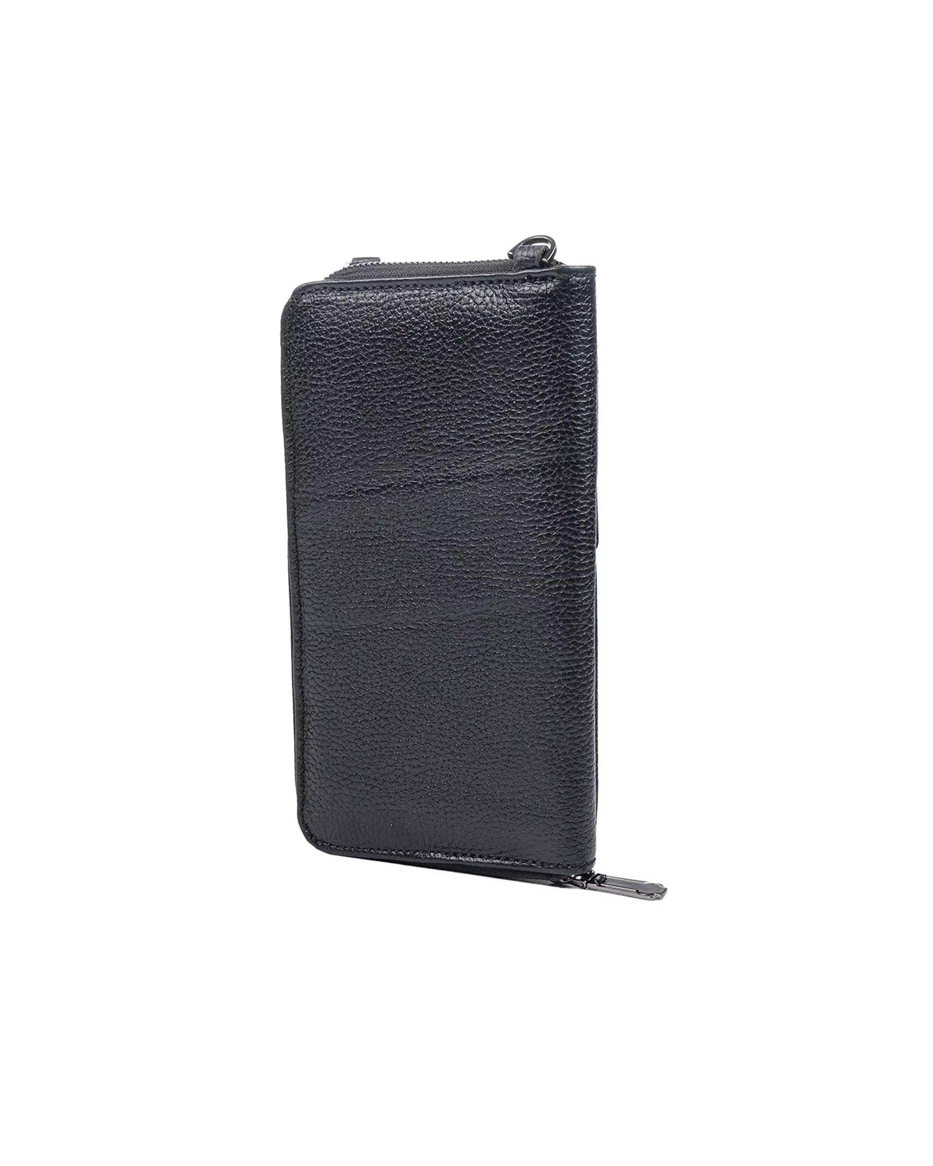 کیف پاسپورتی چرم مردانه مشکی صاد Saad مدل RZ5308