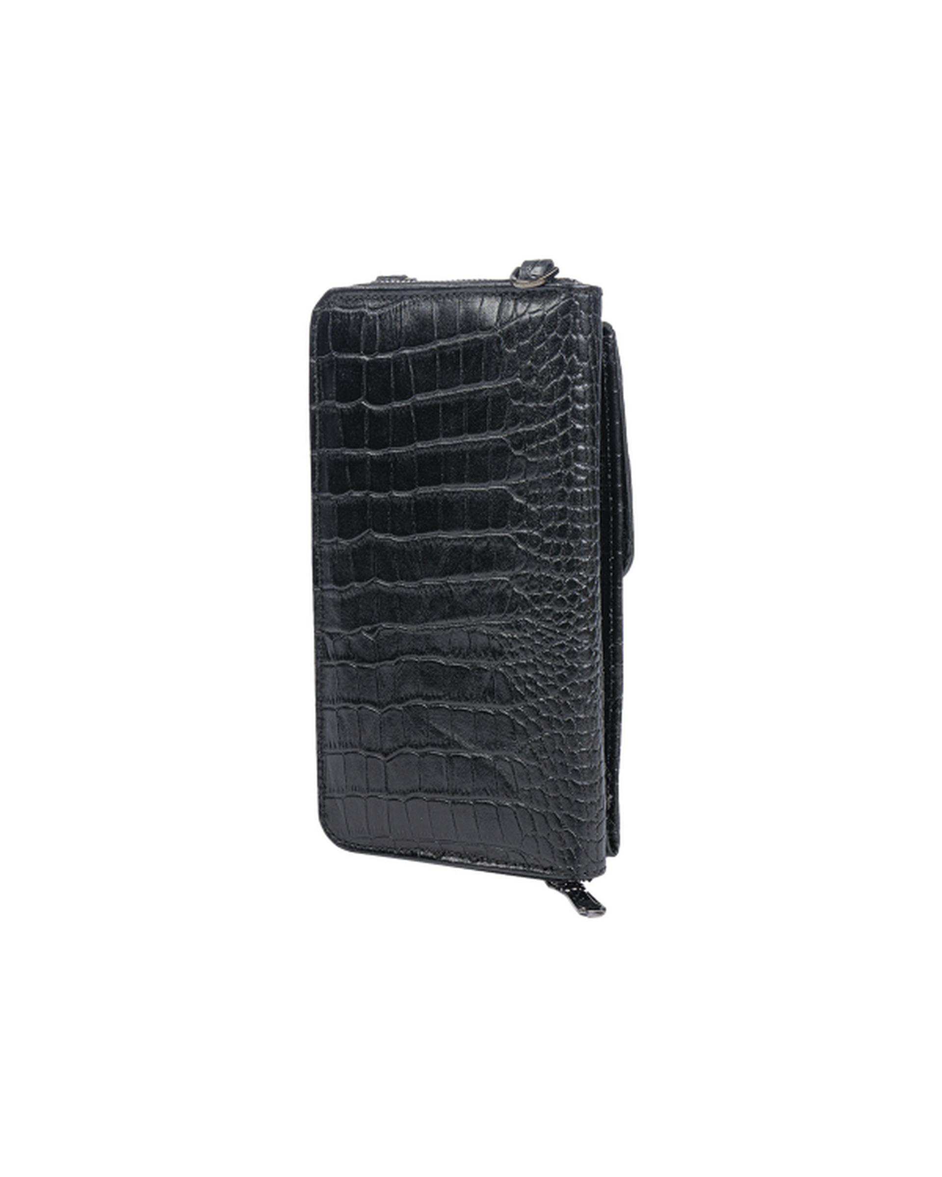 کیف پاسپورتی چرم مردانه مشکی صاد Saad مدل RZ5307