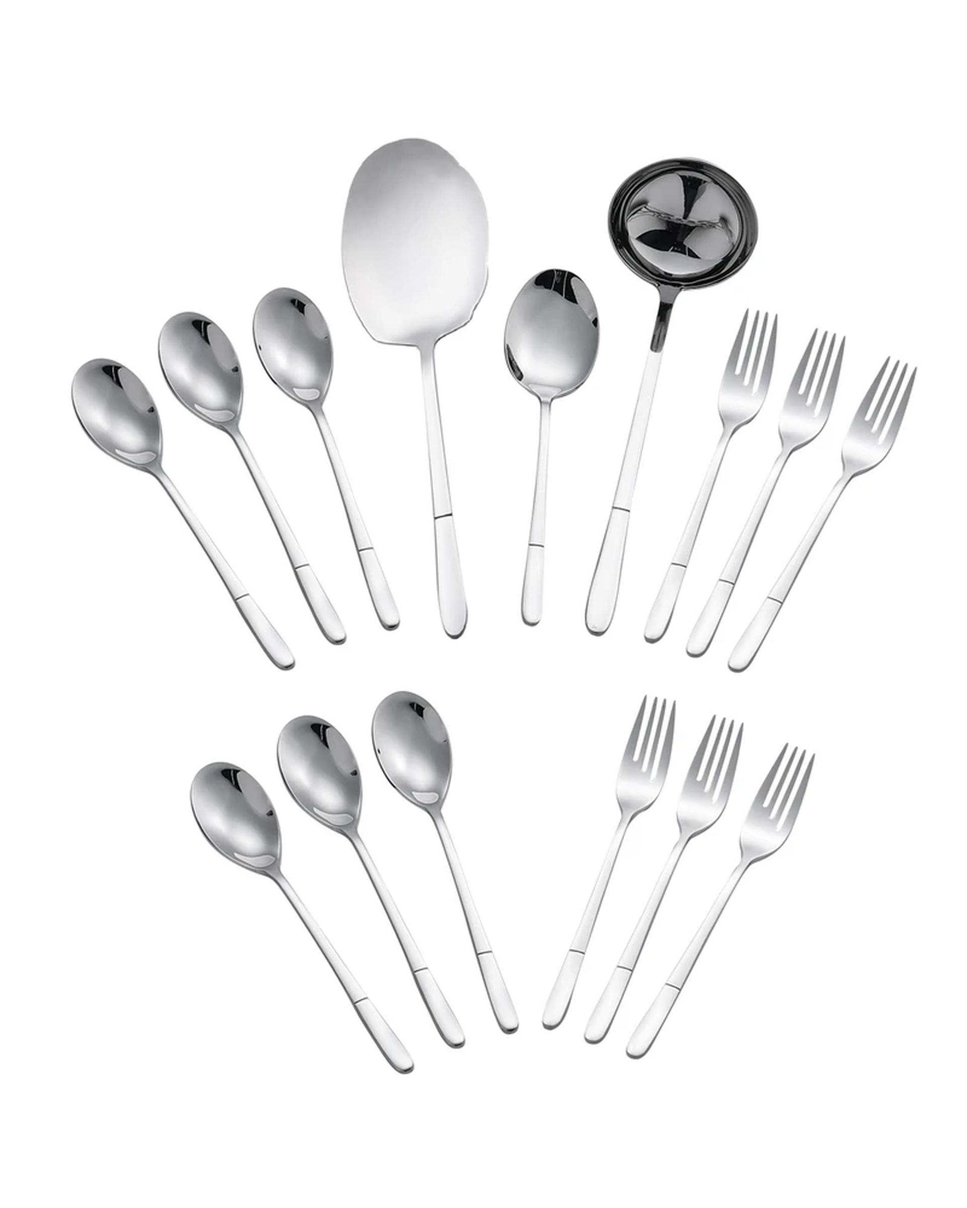 سرویس قاشق و چنگال 15 پارچه استیل جی فی نی GIFFINI مدل G-56