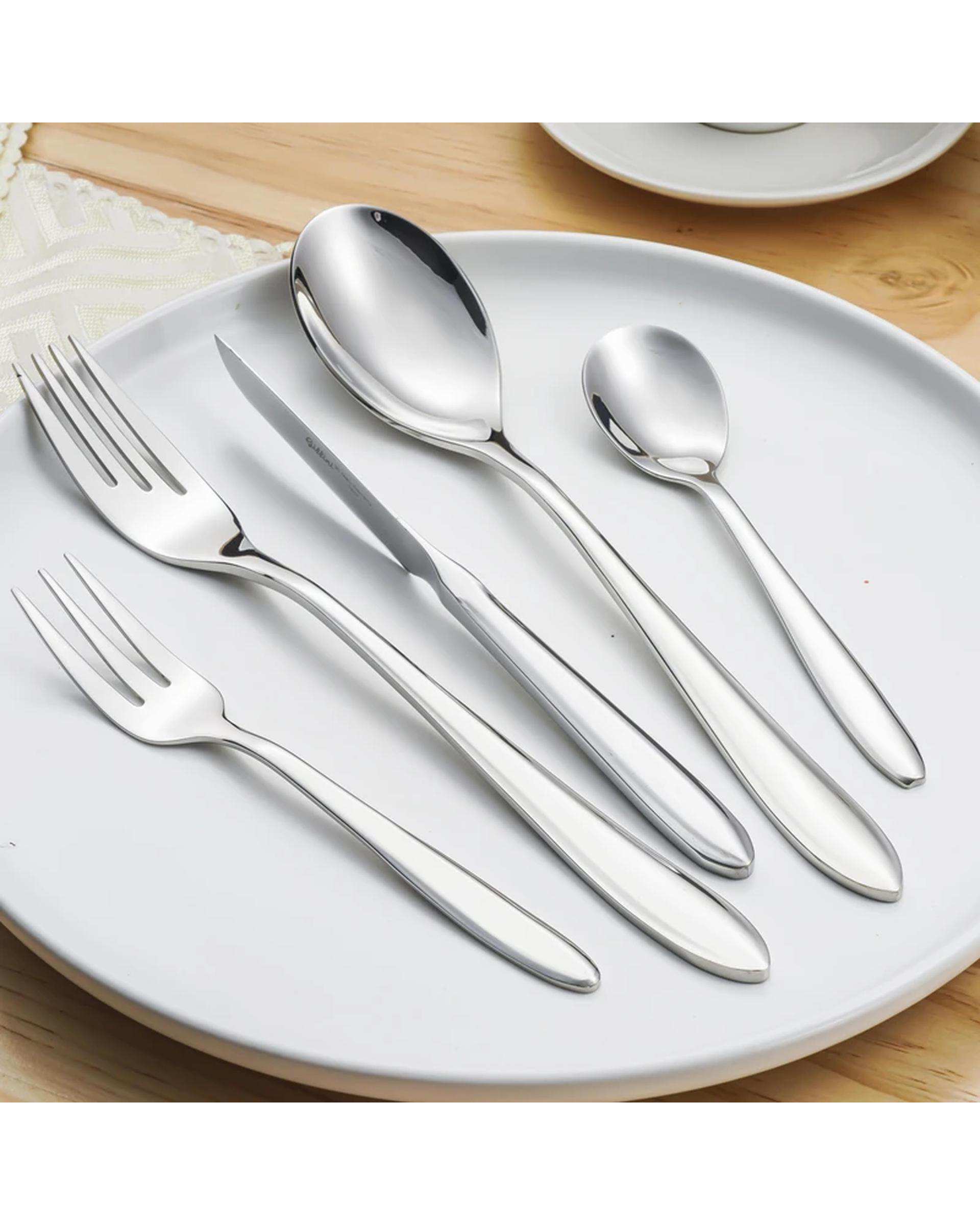 سرویس قاشق و چنگال 105 پارچه استیل جی فی نی GIFFINI مدل 05