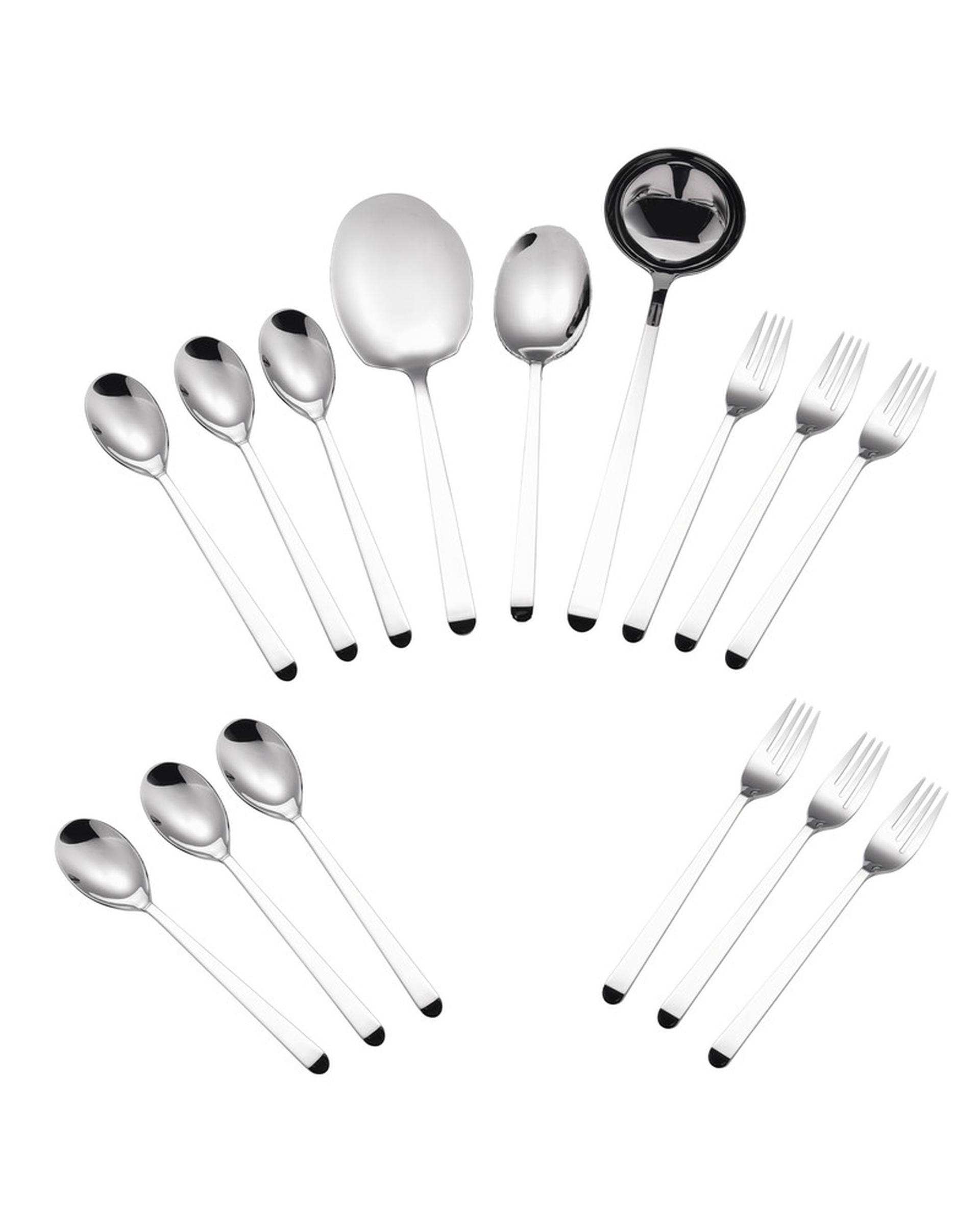 سرویس قاشق و چنگال 15 پارچه استیل جی فی نی GIFFINI مدل 01 plus