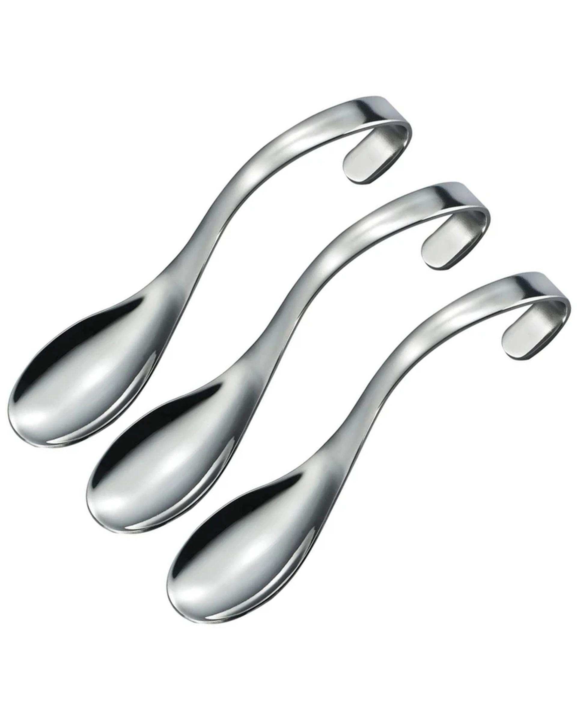 قاشق اردو خوری استیل جی فی نی GIFFINI مدل 253 مجموعه 3 عددی