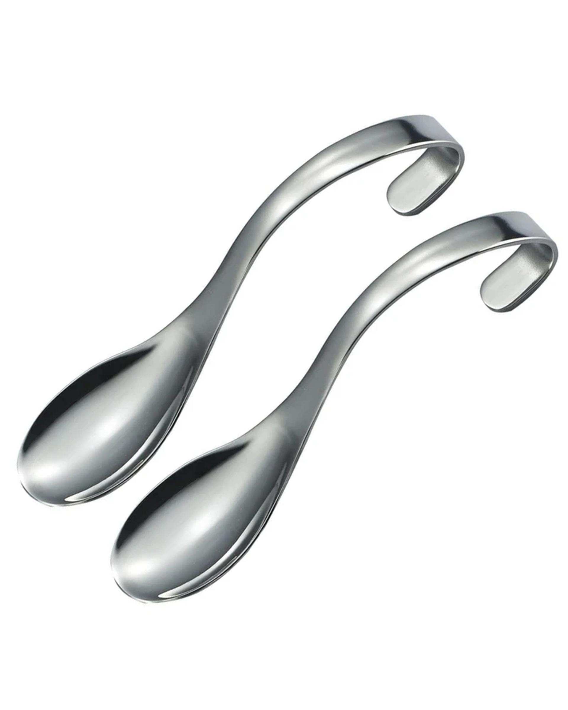 قاشق اردو خوری استیل جی فی نی GIFFINI مدل 252 مجموعه 2 عددی
