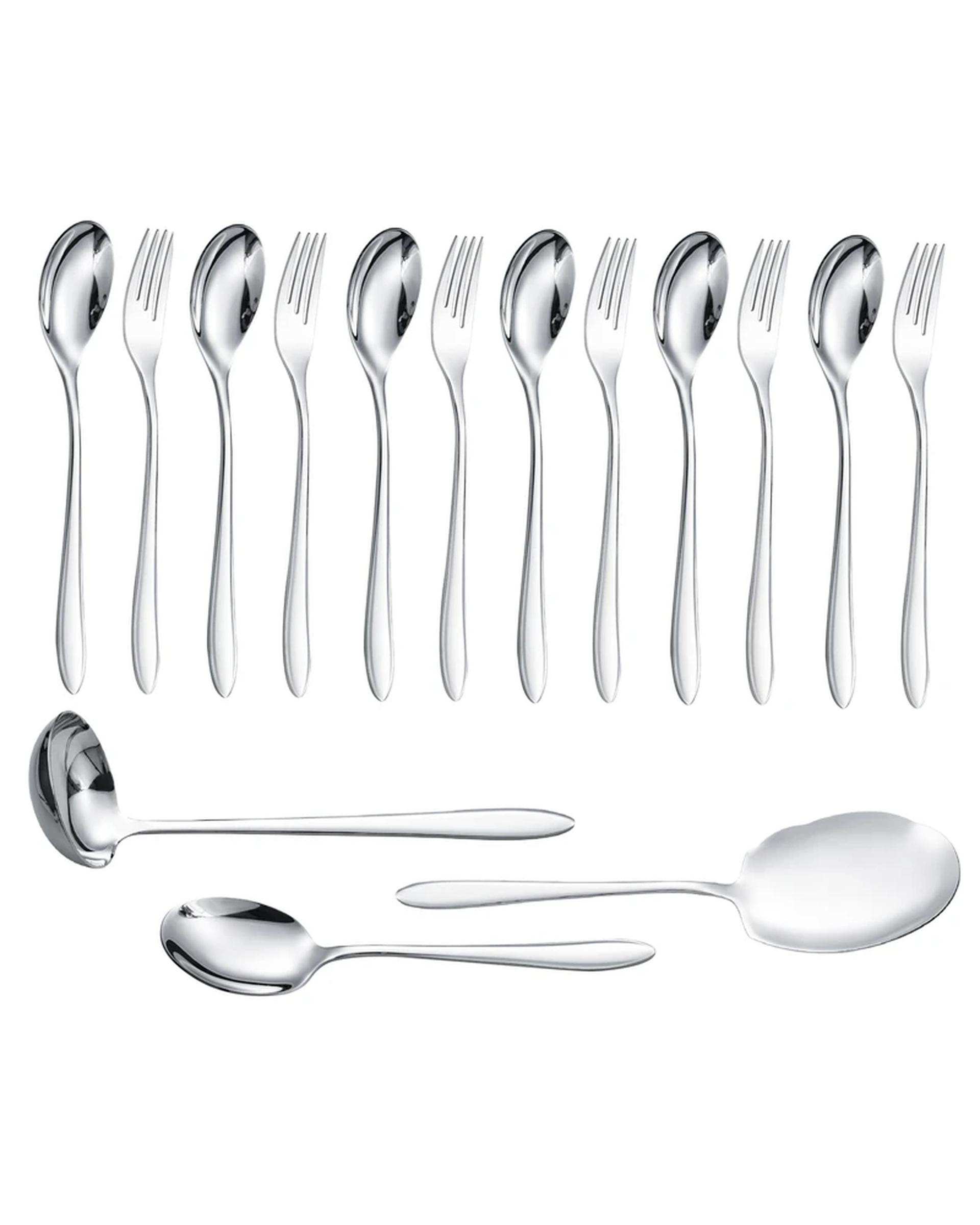 سرویس قاشق و چنگال 15 پارچه استیل جی فی نی GIFFINI مدل G-015
