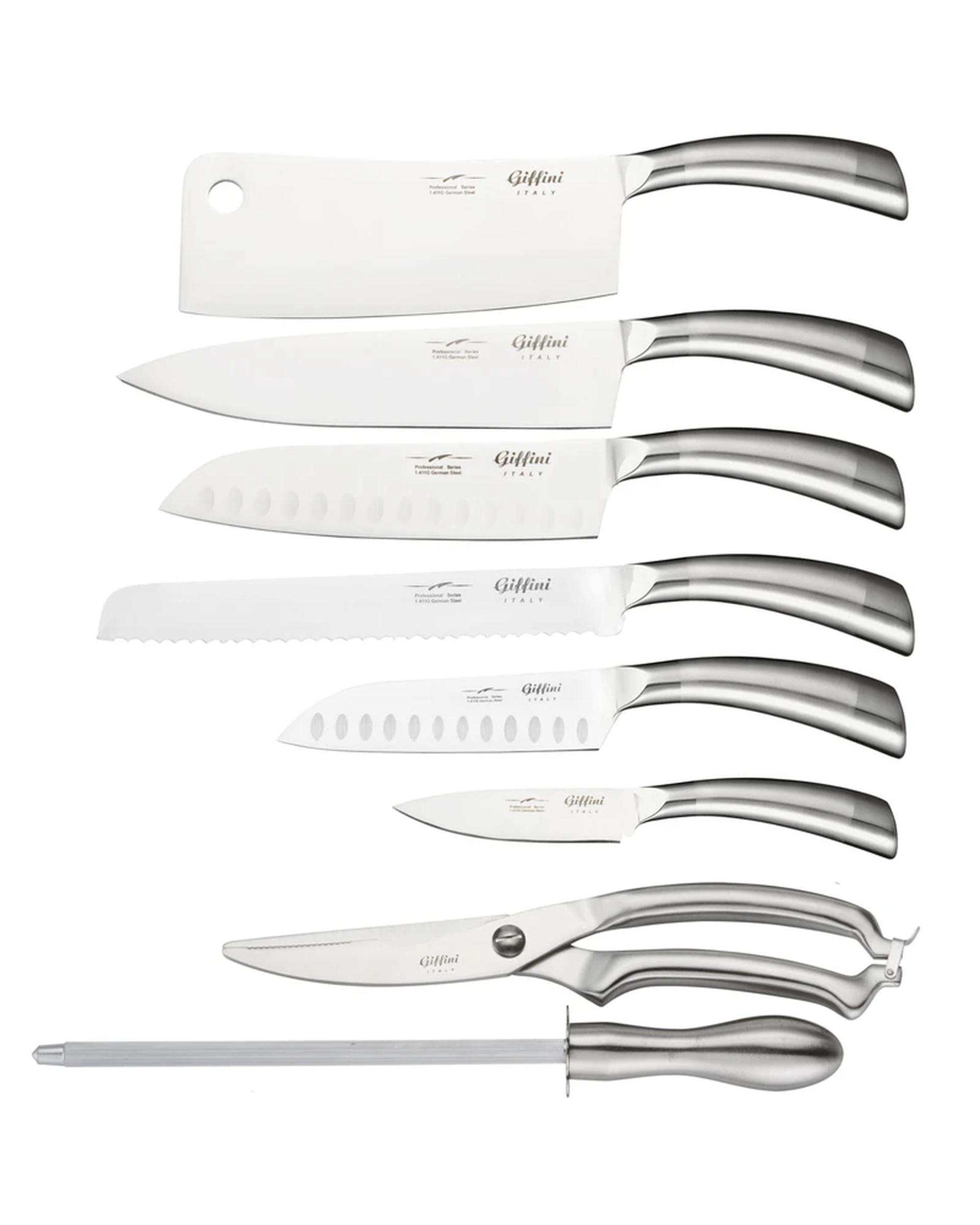 سرویس چاقو 9 پارچه استیل جی فی نی GIFFINI مدل S-01