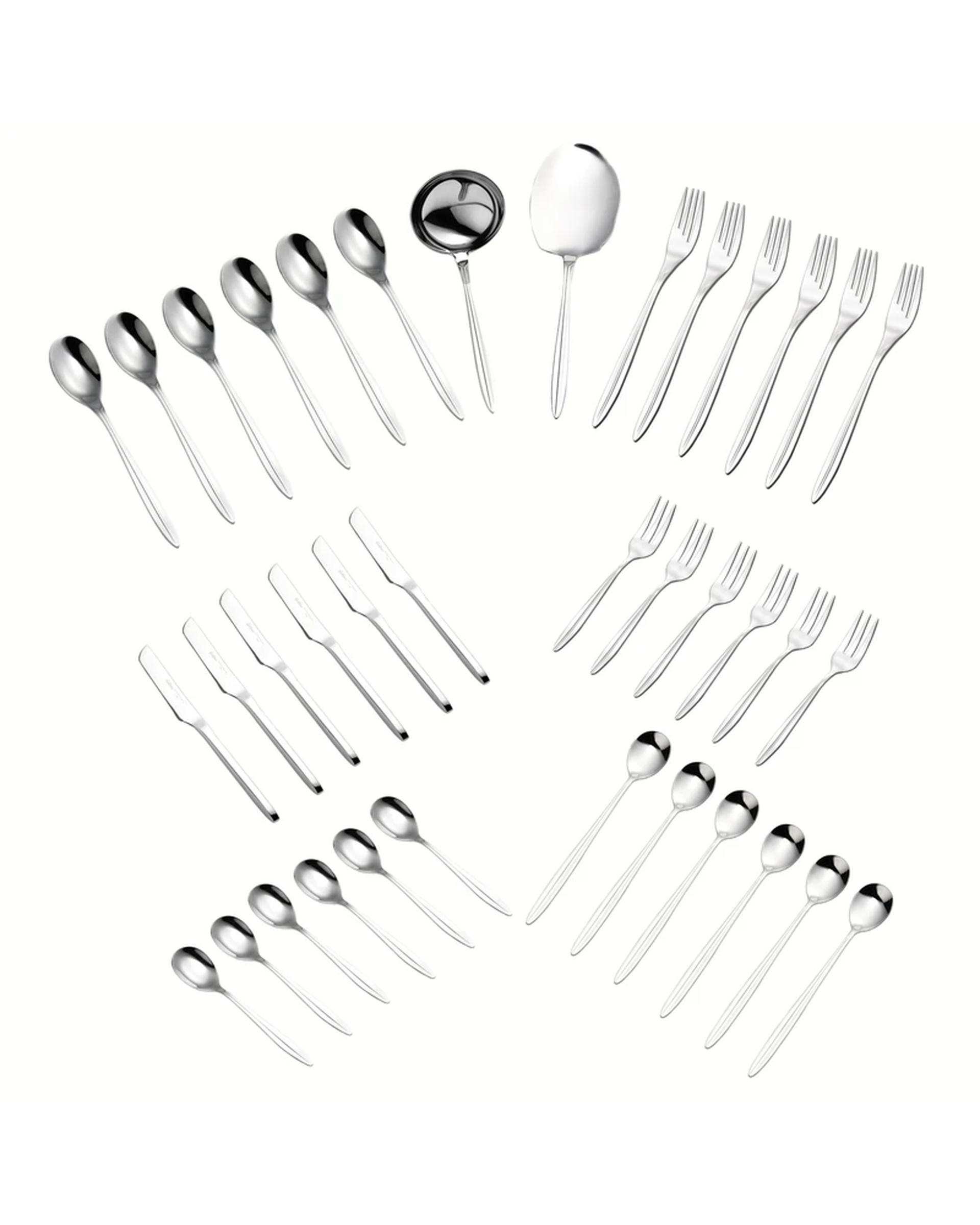سرویس قاشق و چنگال 38 پارچه استیل جی فی نی GIFFINI مدل G-03 لاکچری