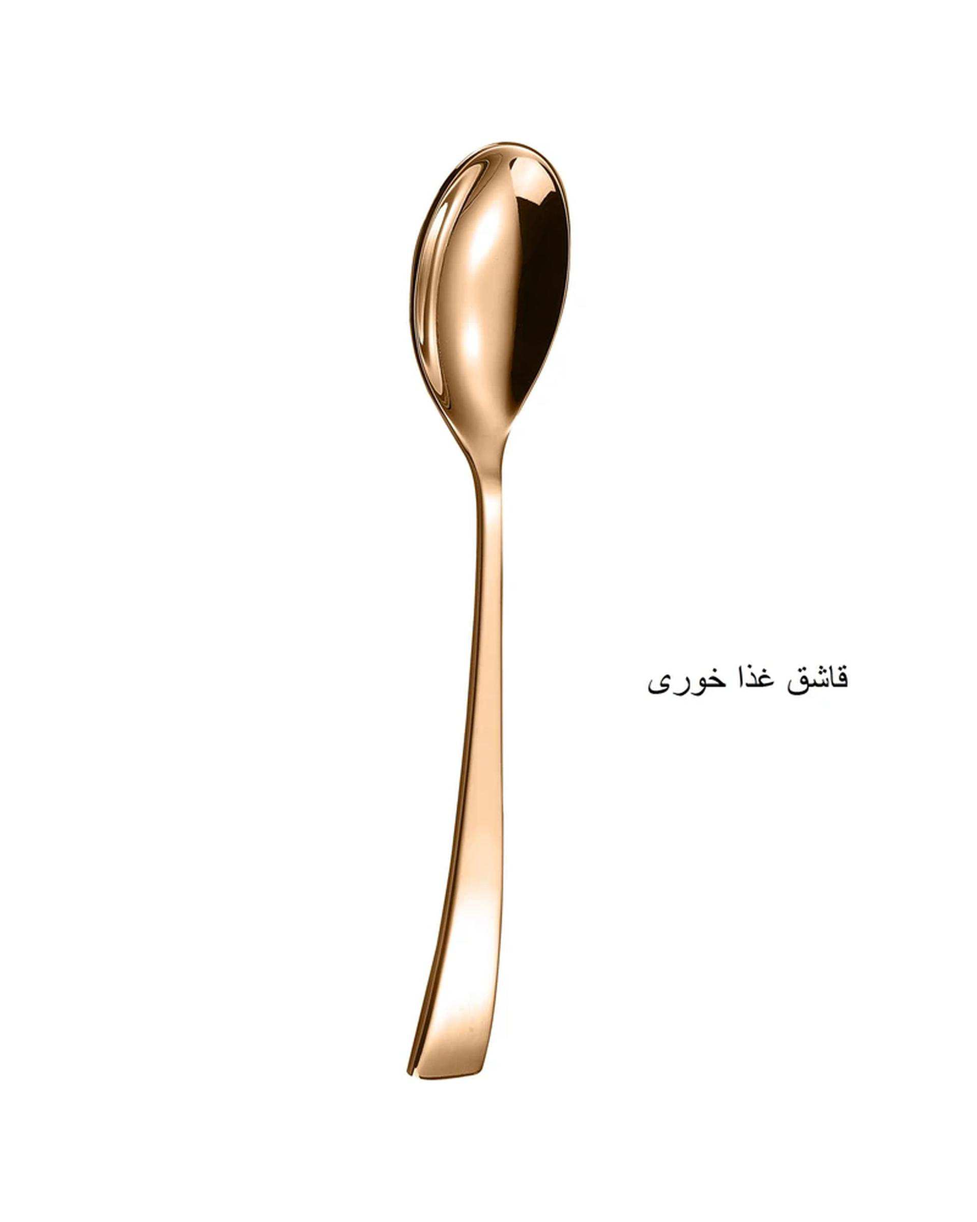 سرویس قاشق و چنگال 141 پارچه رز گلد جی فی نی GIFFINI مدل G-741 لاکچری