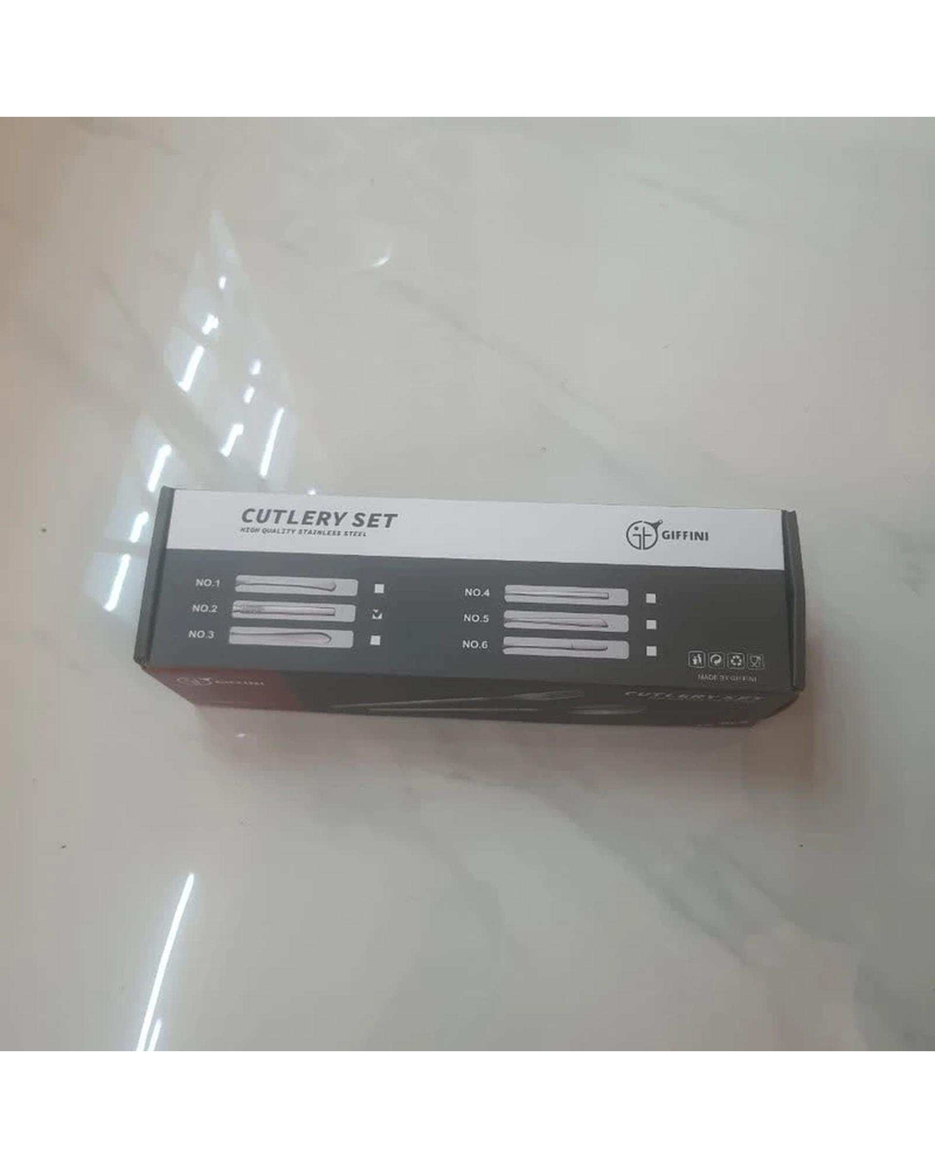 سرویس قاشق و چنگال 14 پارچه استیل جی فی نی GIFFINI مدل 52 لاکچری