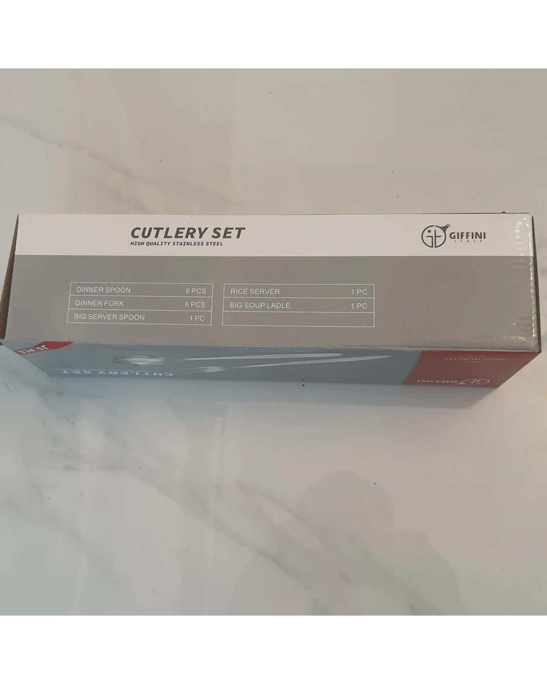 سرویس قاشق و چنگال 14 پارچه استیل جی فی نی GIFFINI مدل 53 لاکچری