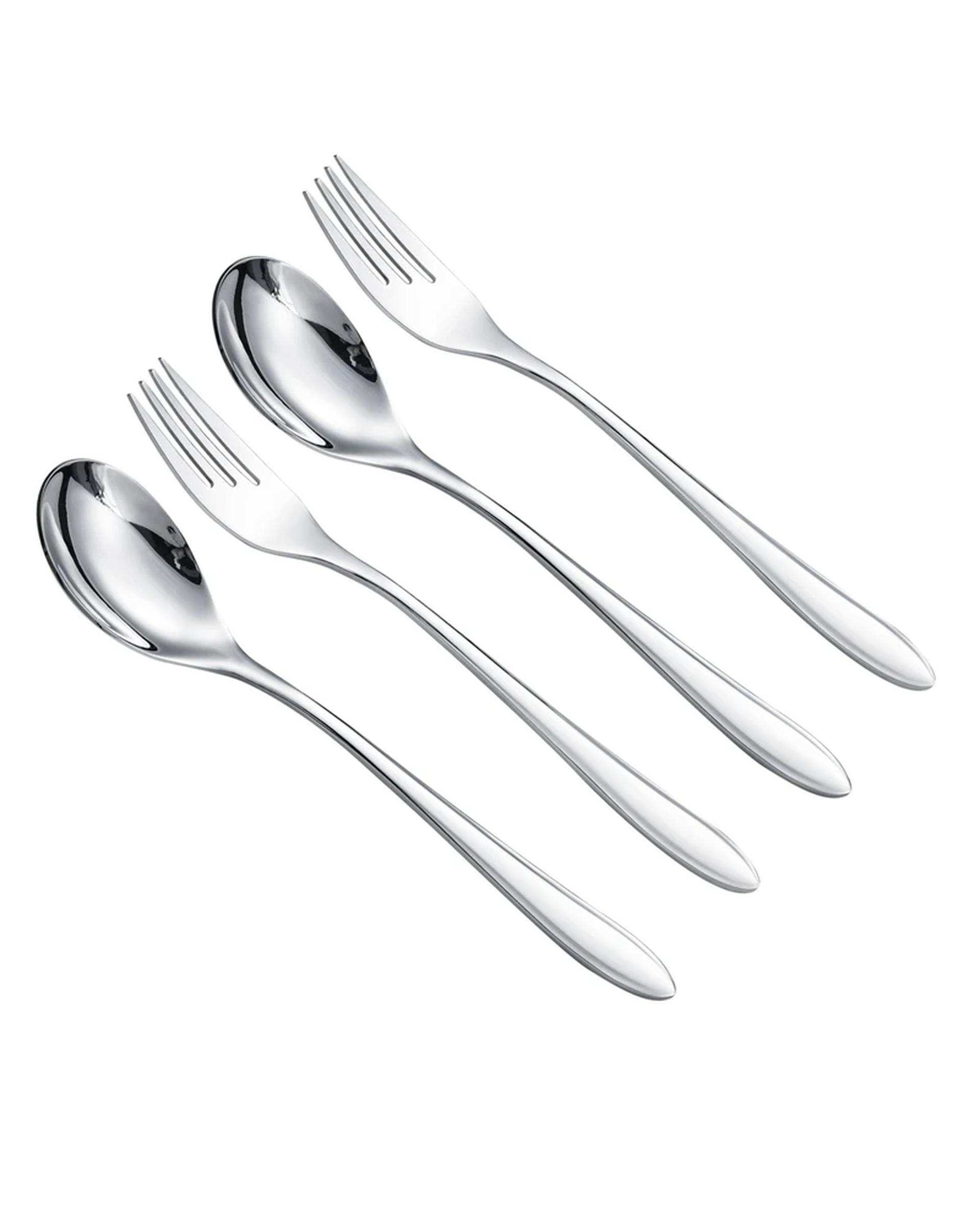 سرویس قاشق و چنگال 4 پارچه استیل جی فی نی GIFFINI مدل 05