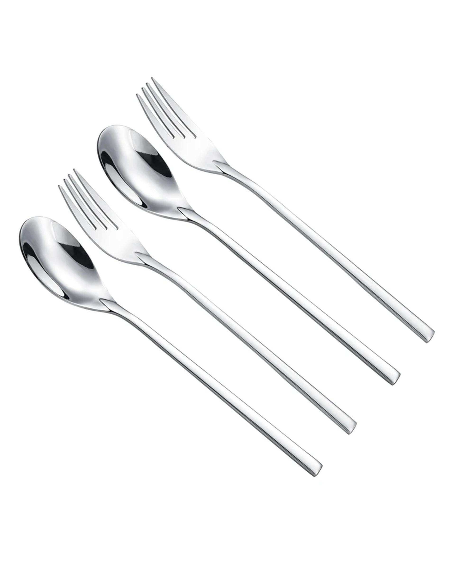 سرویس قاشق و چنگال 4 پارچه استیل جی فی نی GIFFINI مدل 53