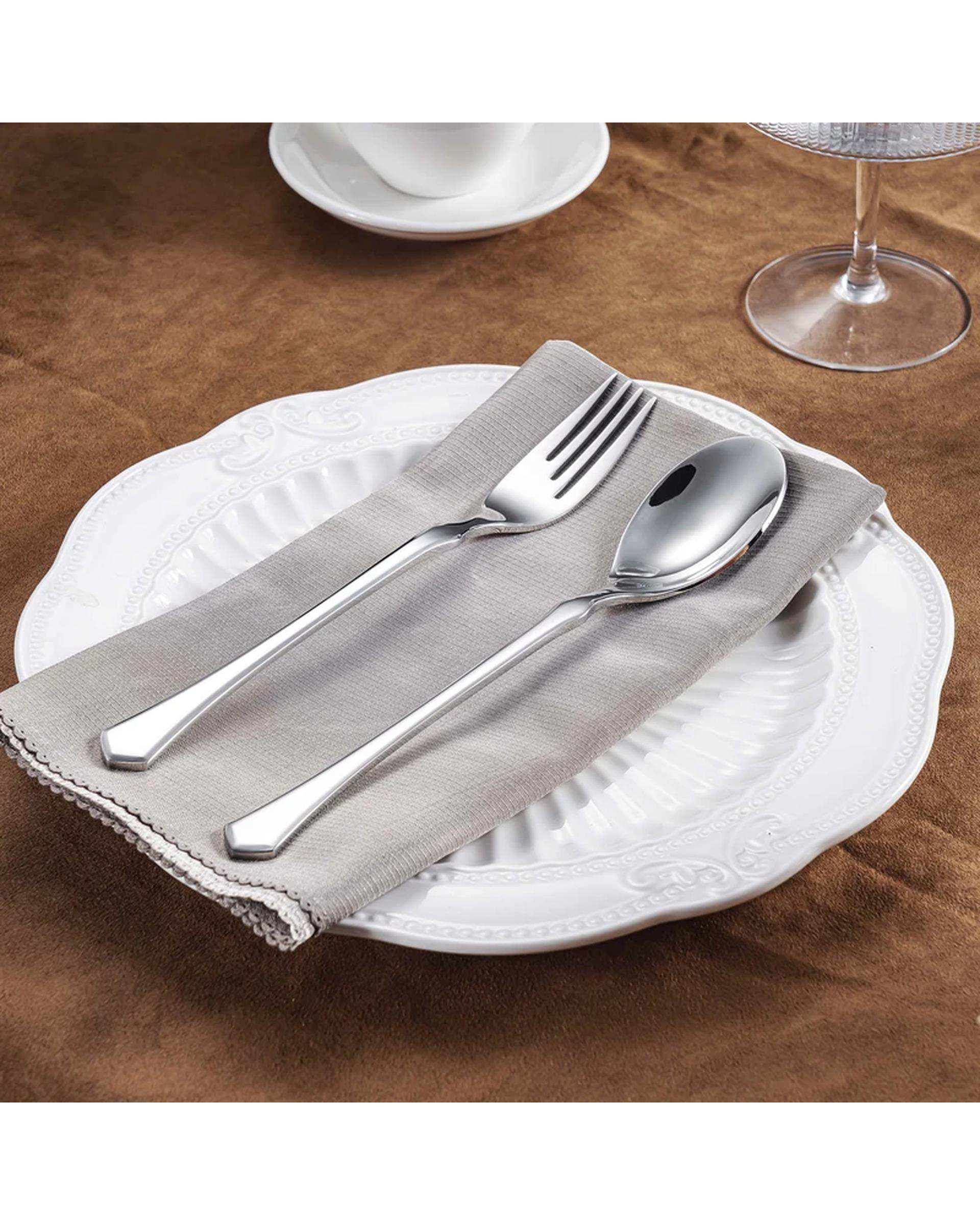 سرویس قاشق و چنگال 4 پارچه استیل جی فی نی GIFFINI مدل 58