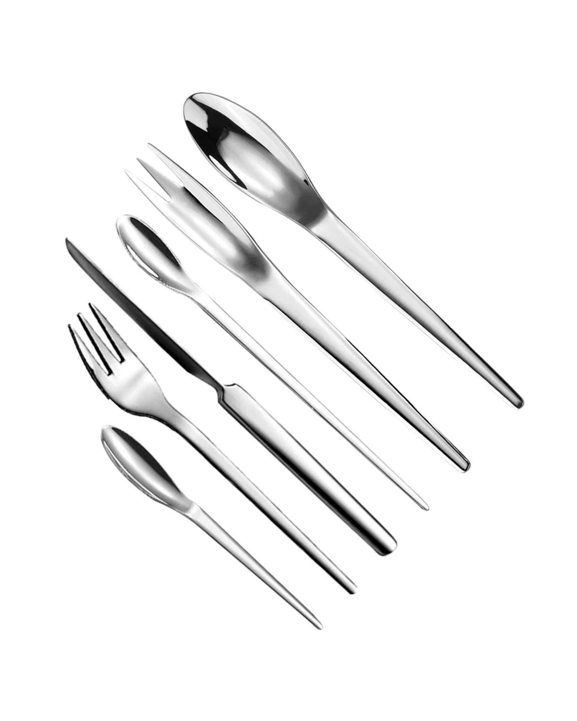 سرویس قاشق و چنگال 6 پارچه استیل جی فی نی GIFFINI مدل 194 رژیمی