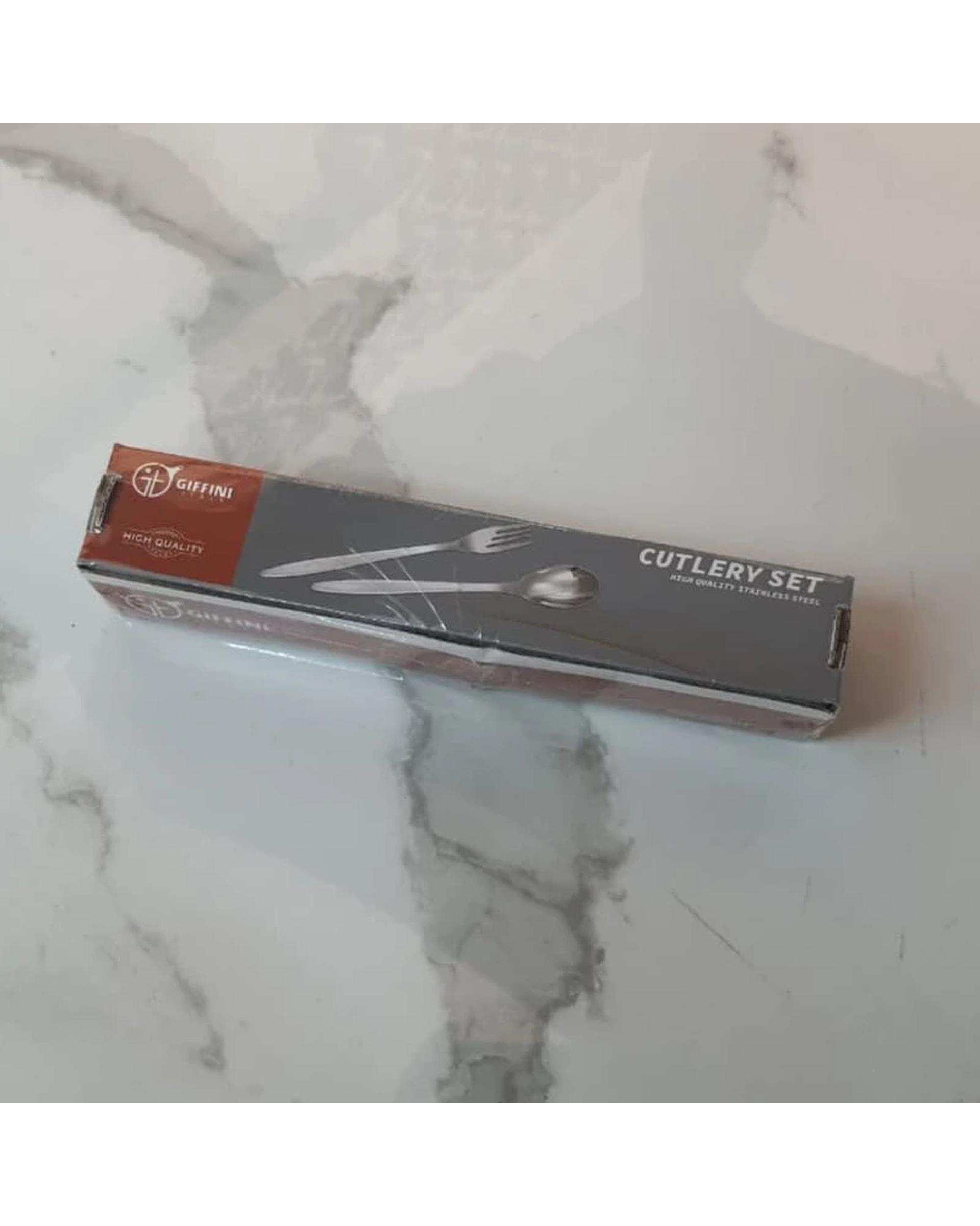 سرویس قاشق و چنگال 6 پارچه استیل جی فی نی GIFFINI مدل 194 رژیمی