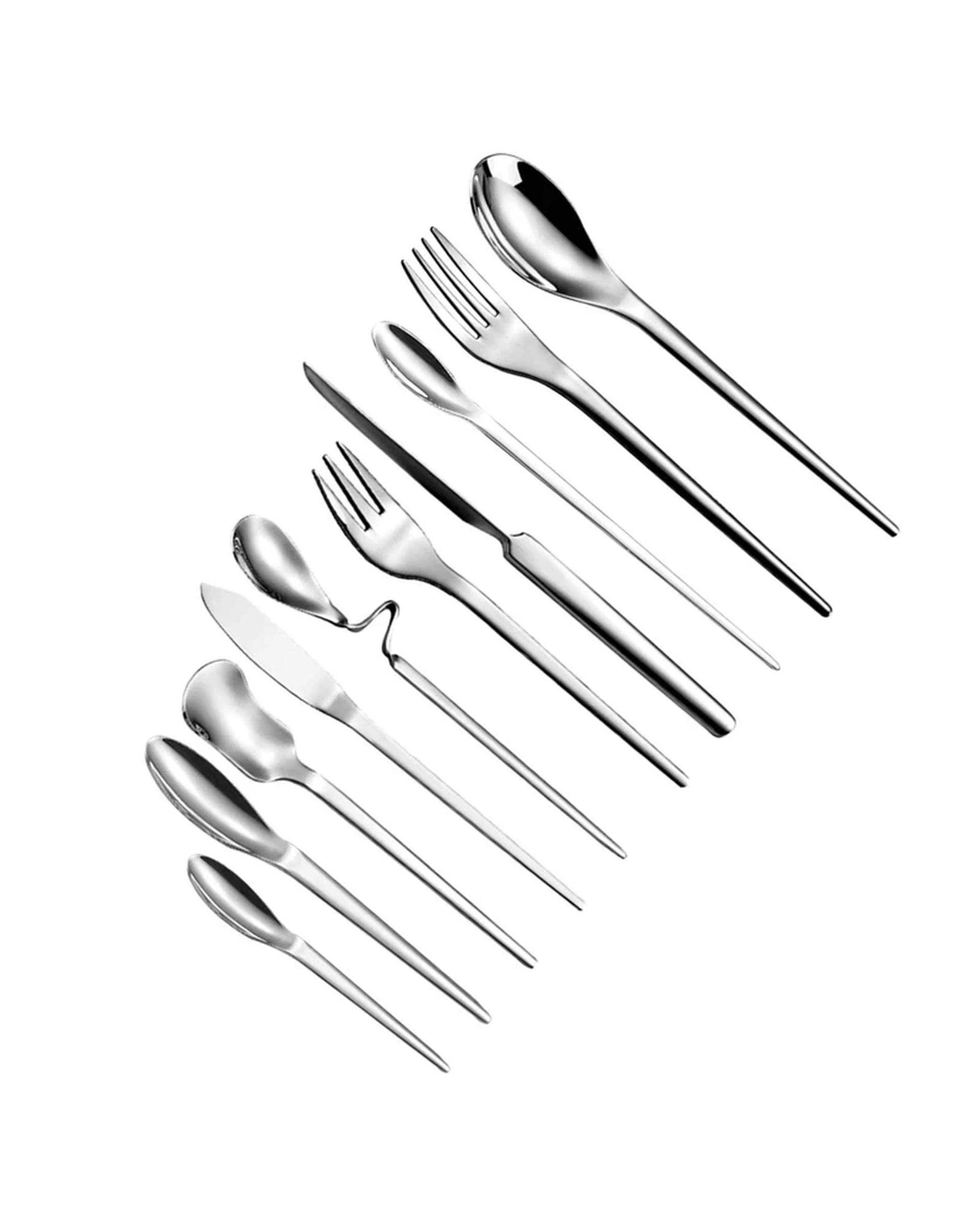 سرویس قاشق و چنگال 10 پارچه استیل جی فی نی GIFFINI مدل G-10