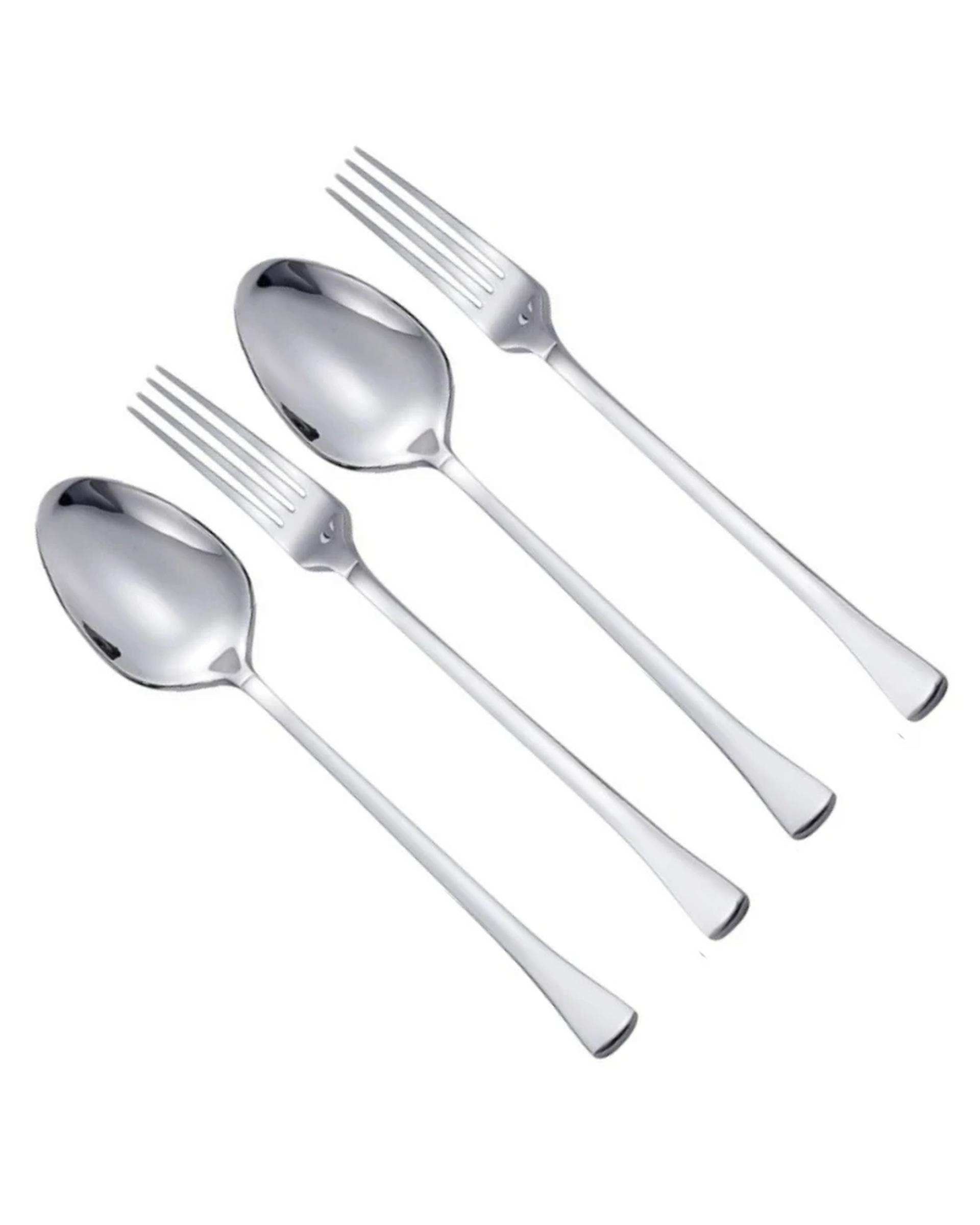 ست قاشق و چنگال استیل جی فی نی GIFFINI کد 04 مجموعه 4 عددی