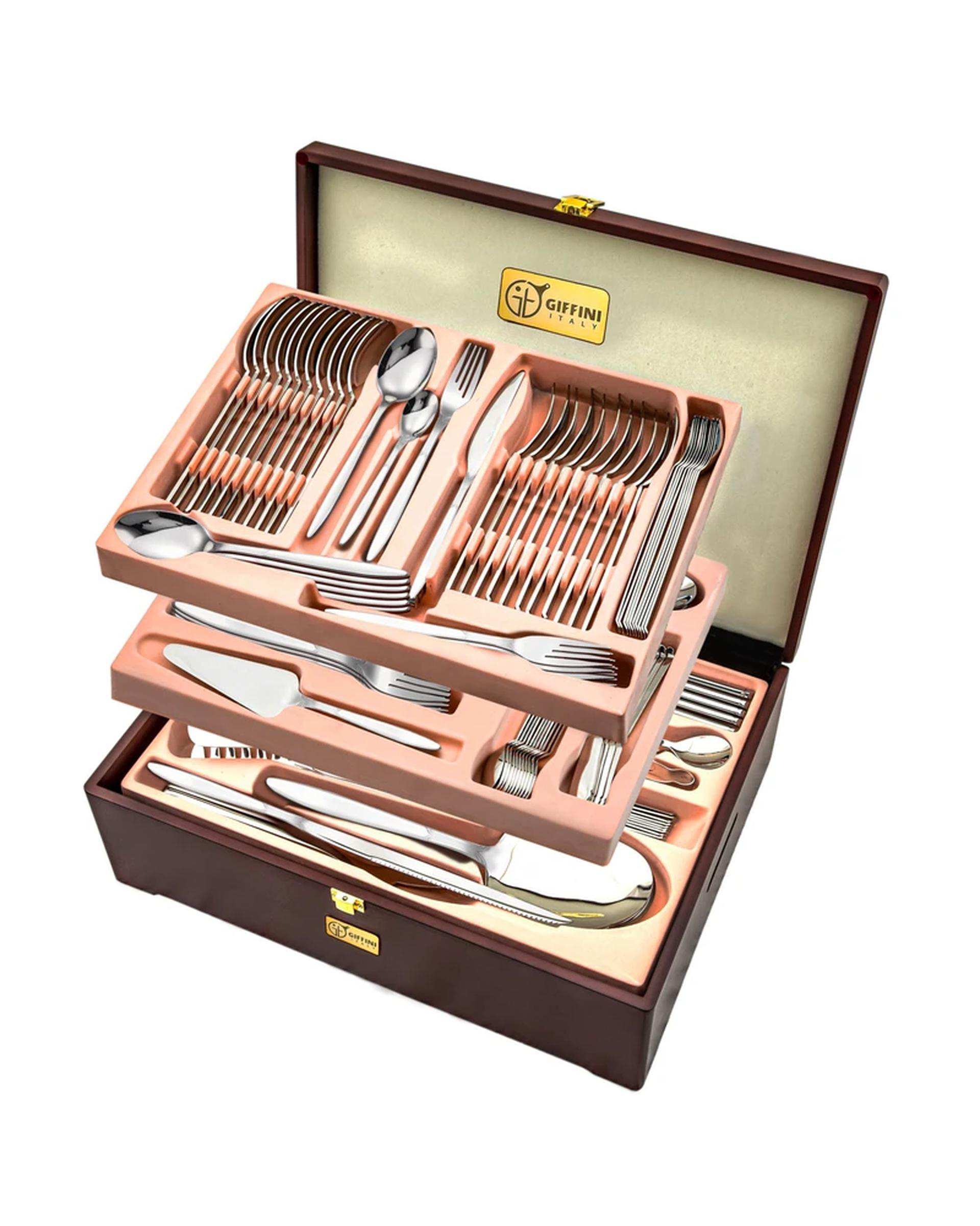 سرویس قاشق و چنگال 149 پارچه استیل جی فی نی GIFFINI مدل G-02 لاکچری