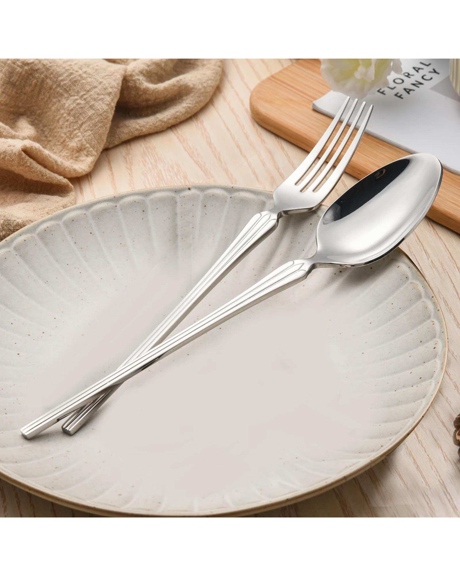 سرویس قاشق و چنگال 14 پارچه استیل جی فی نی GIFFINI مدل 03