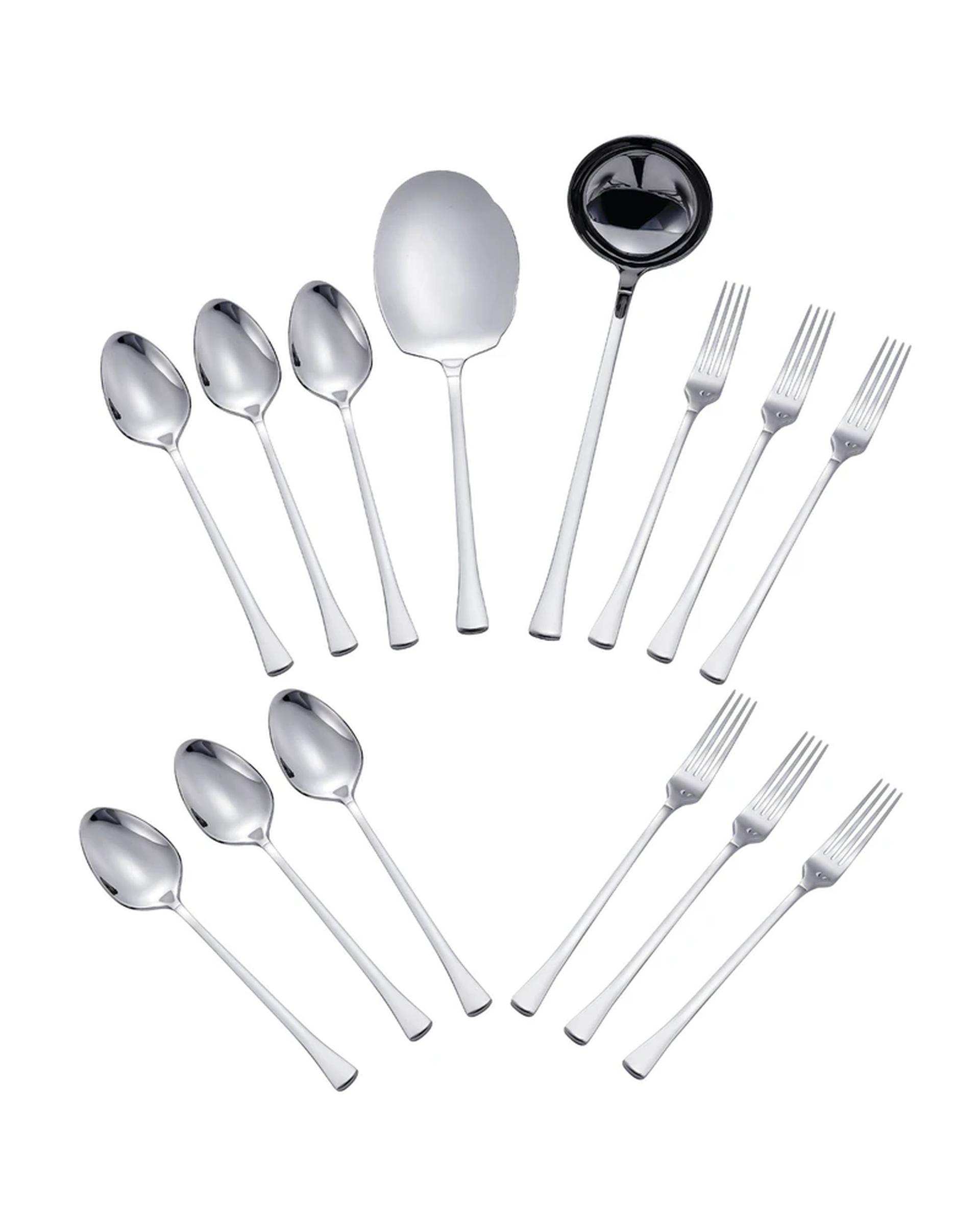 سرویس قاشق و چنگال 14 پارچه استیل جی فی نی GIFFINI مدل 04