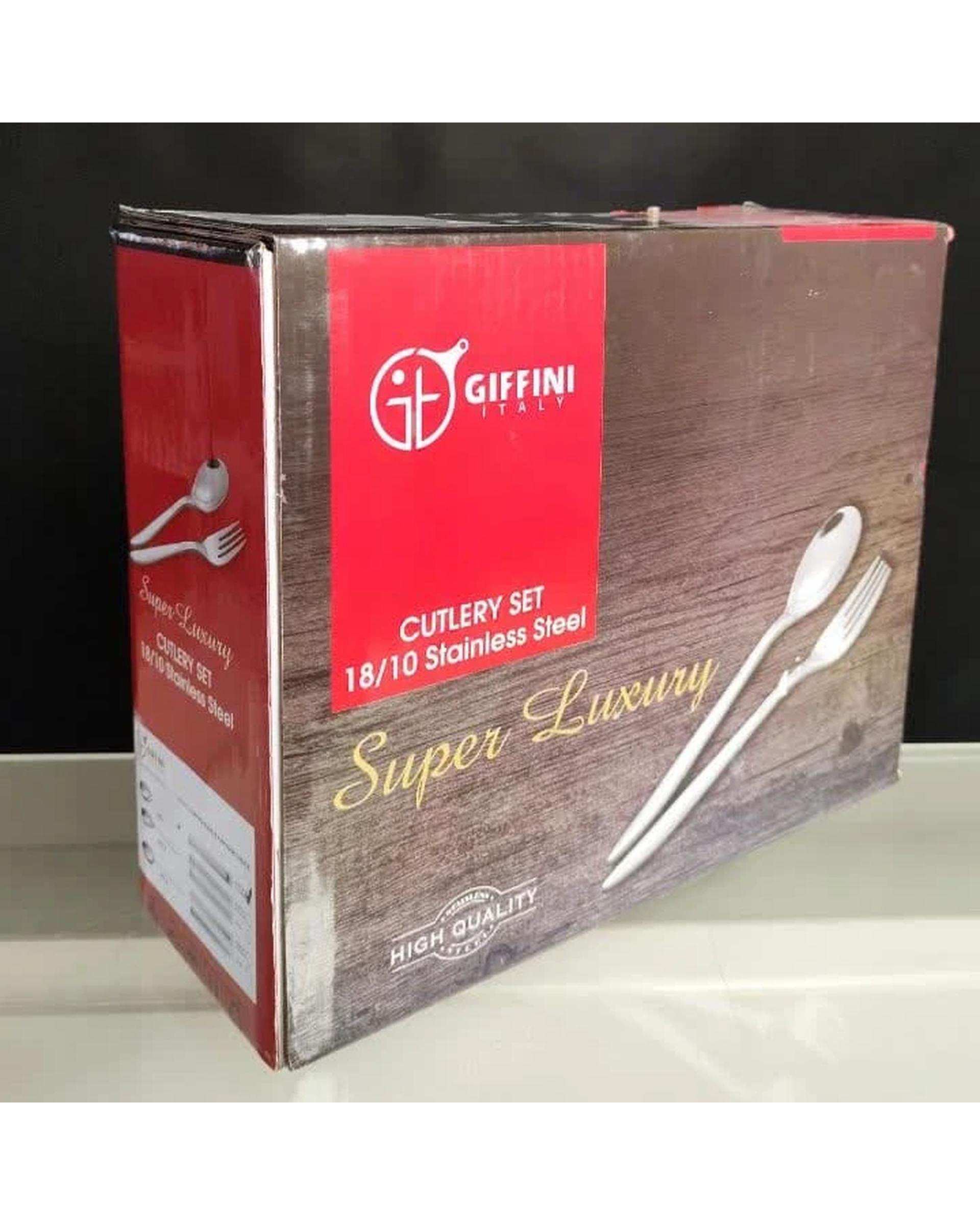 سرویس قاشق و چنگال 142 پارچه استیل جی فی نی GIFFINI مدل 205 سوپر لاکچری
