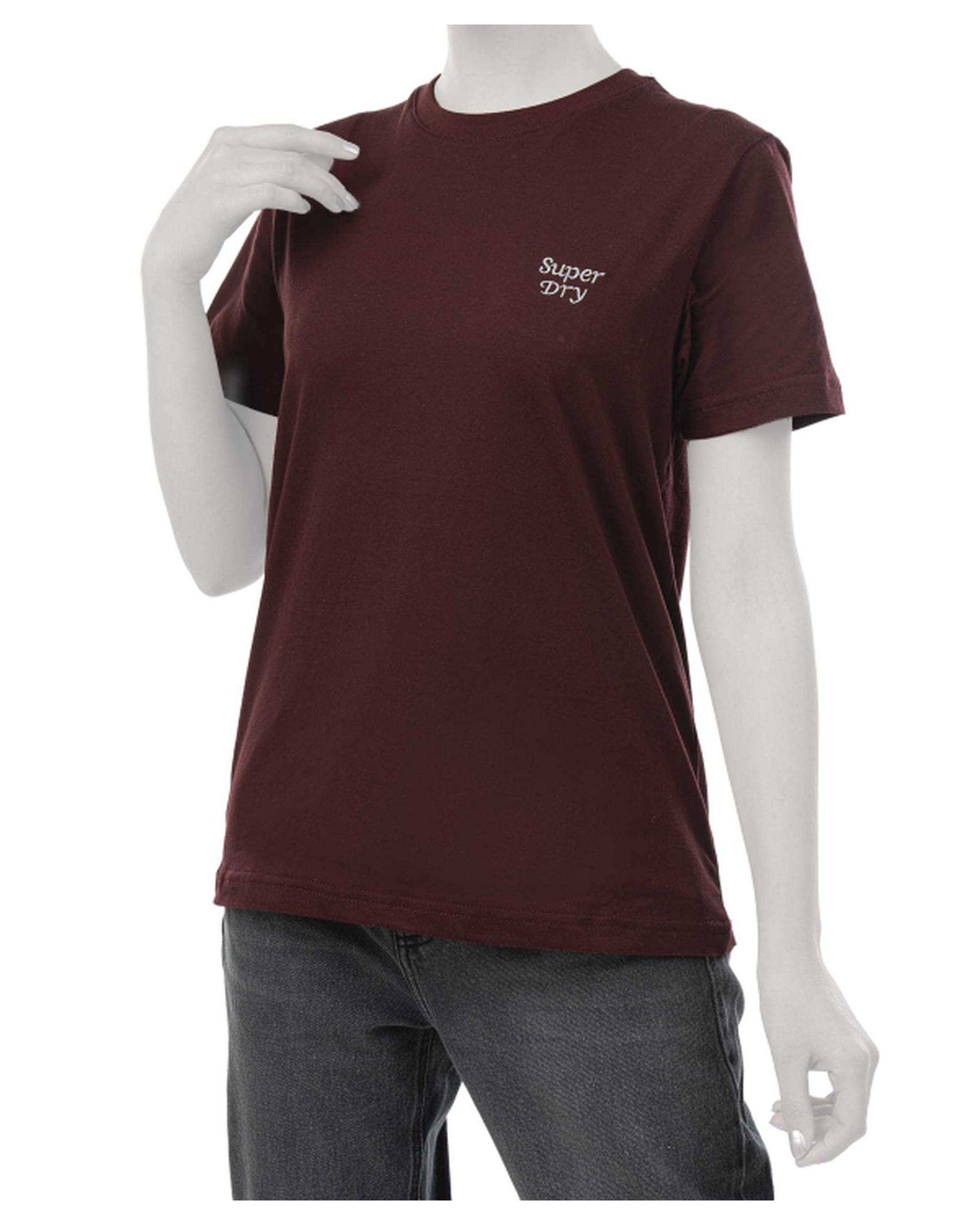 تی شرت زنانه زرشکی سوپردرای Superdry کد W10S52102N