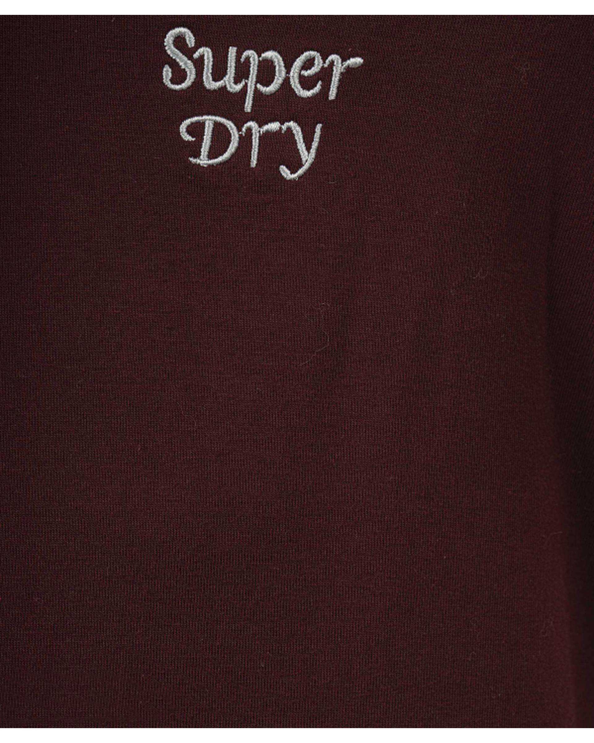 تی شرت زنانه زرشکی سوپردرای Superdry کد W10S52102N