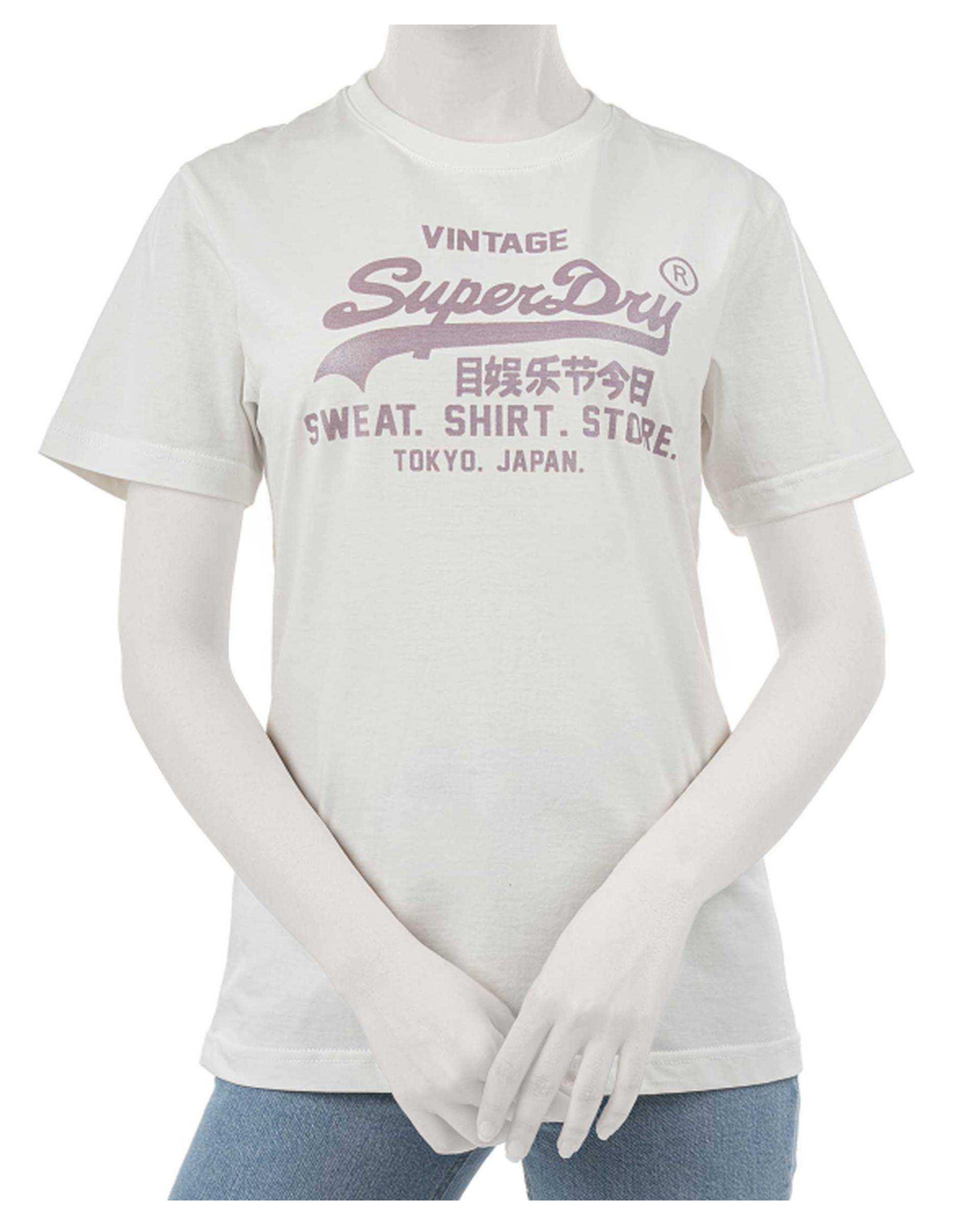 تی شرت زنانه سفید سوپردرای Superdry کد W10S52101N