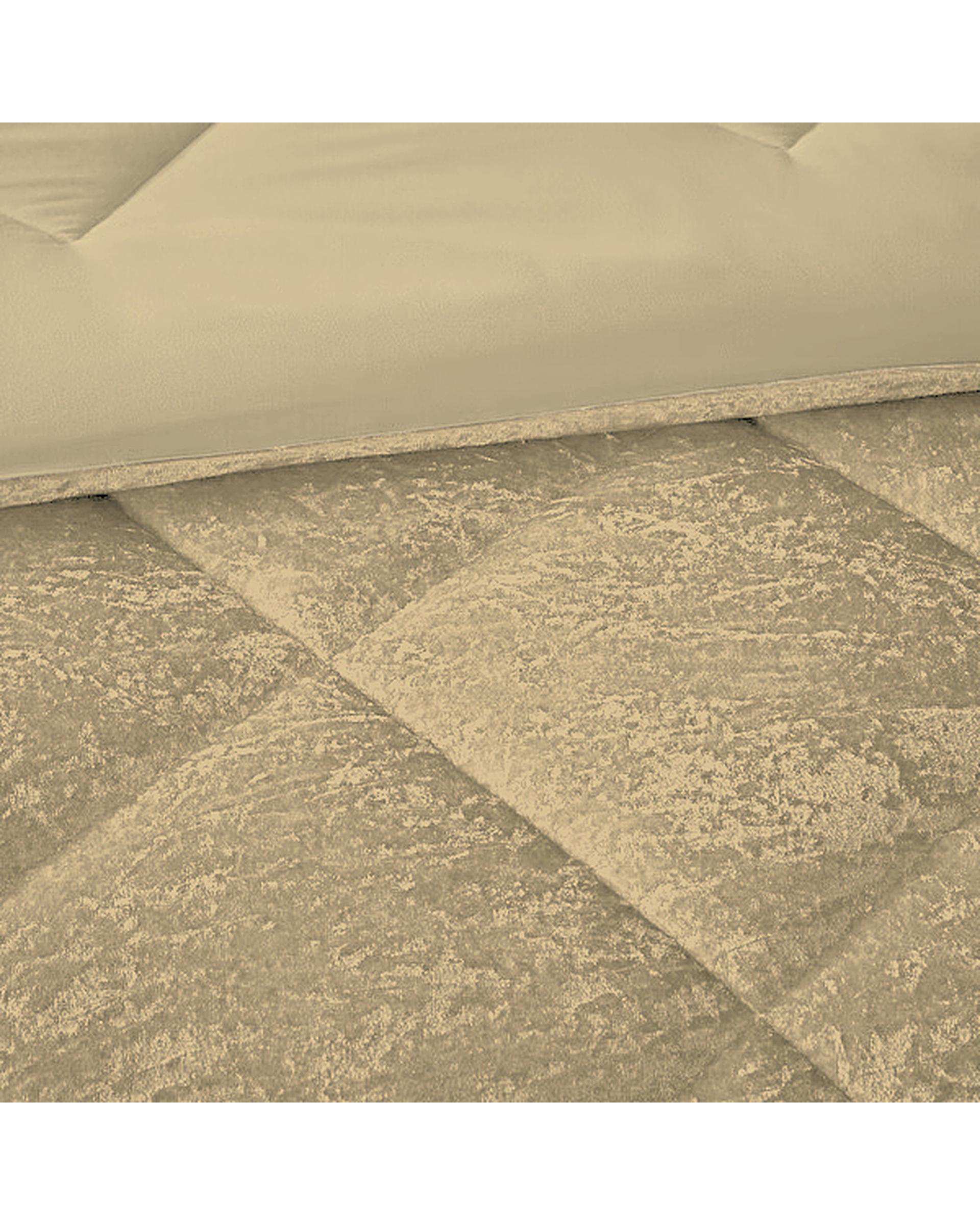 سرویس لحاف روتختی مینیمال مخمل یک نفره 5 تکه کرم نوپه هوم Nopehome طرح لوزی کد MKH08